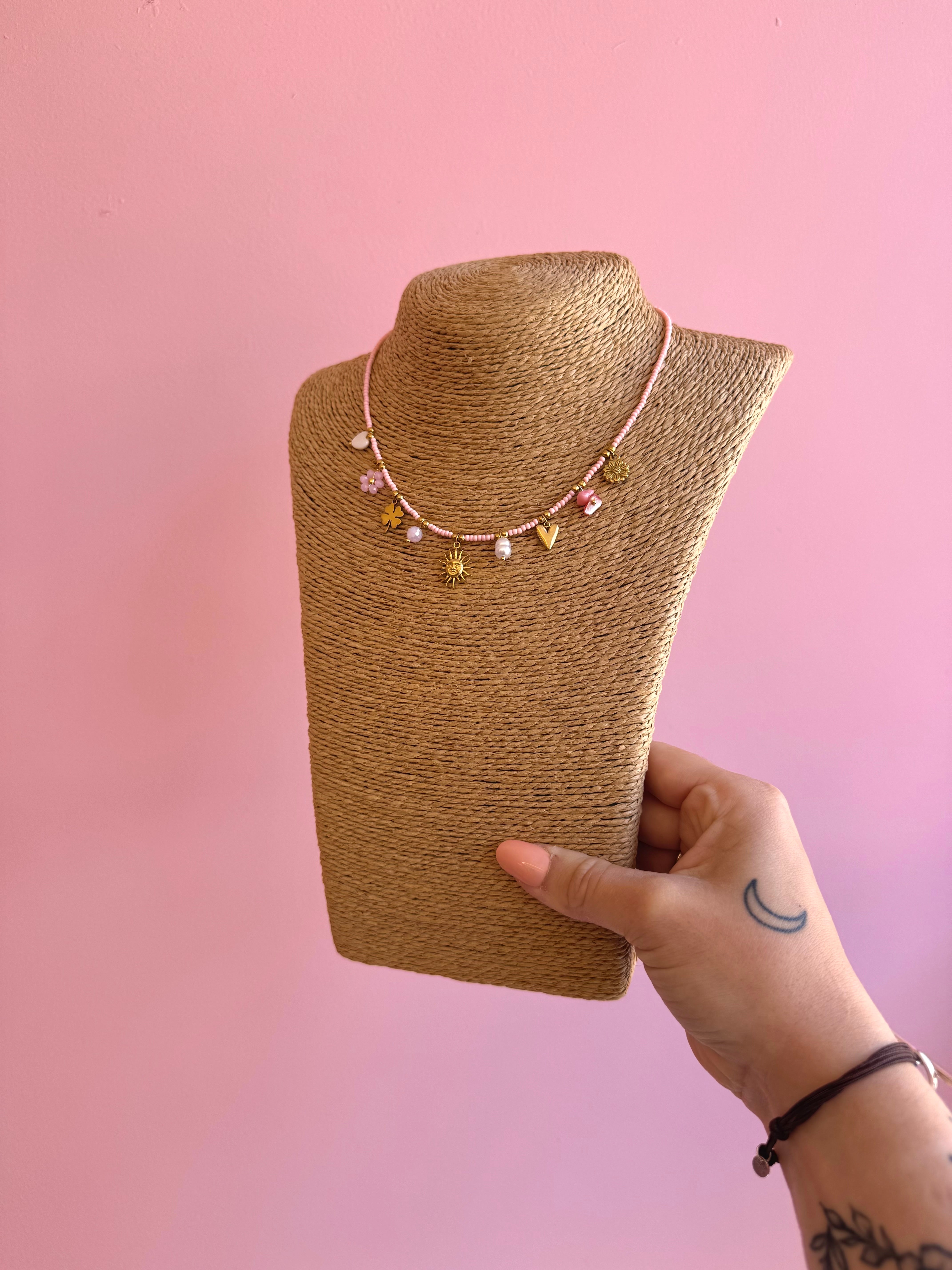 COLLIER PERLA ROSE CHARMS