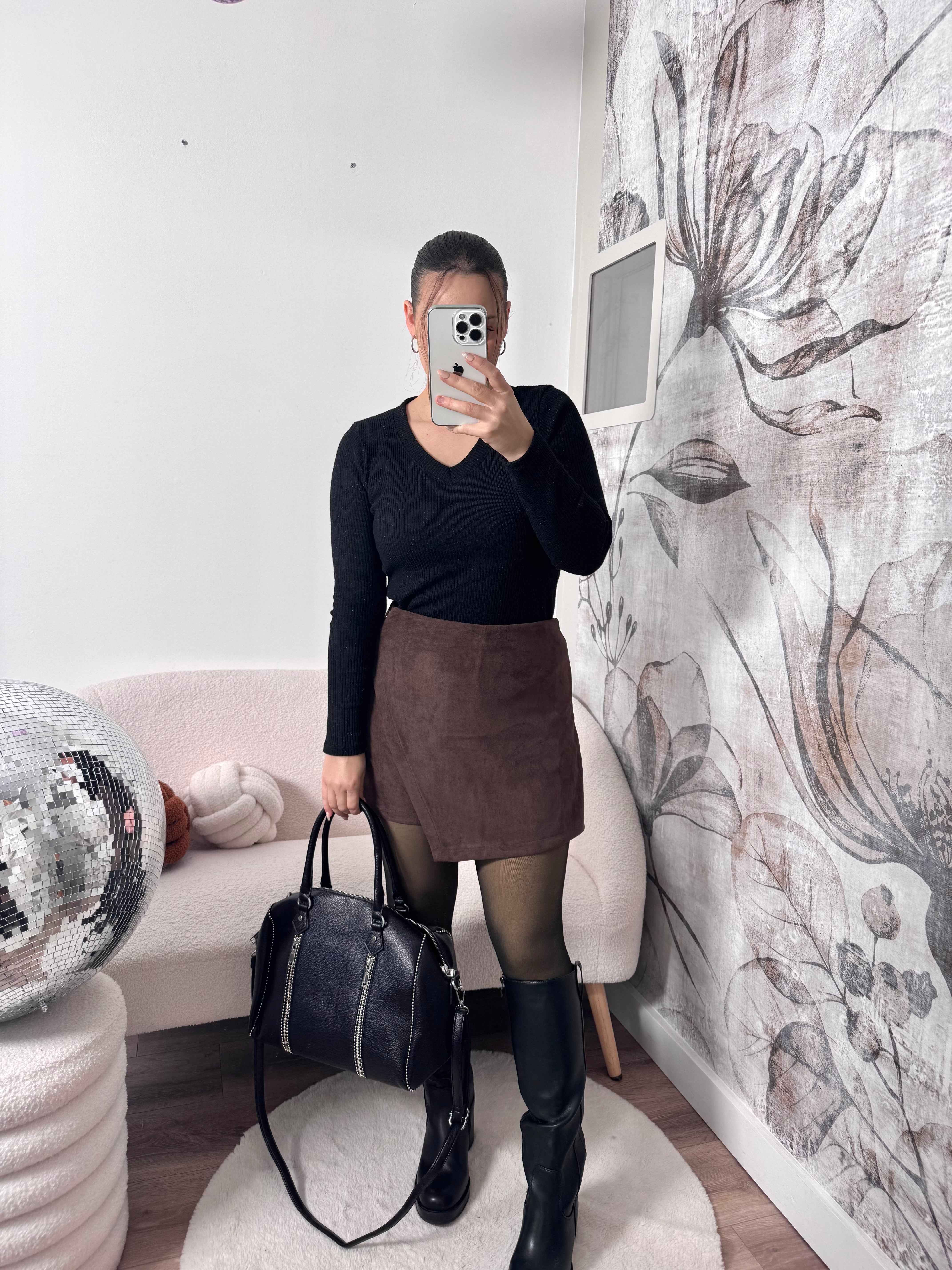 JUPE/SHORT CHOCOLAT