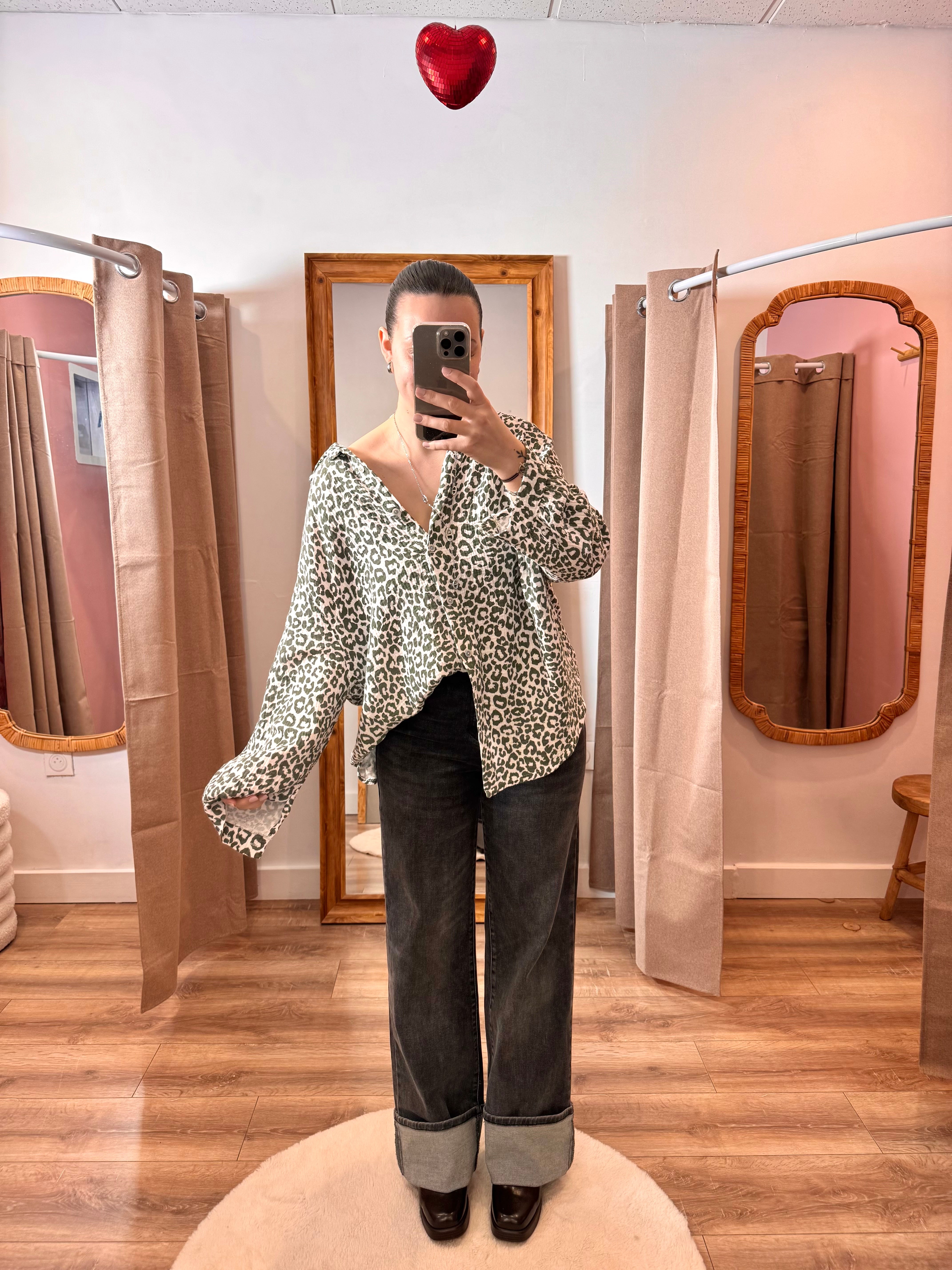 CHEMISE KAKI LÉOPARD