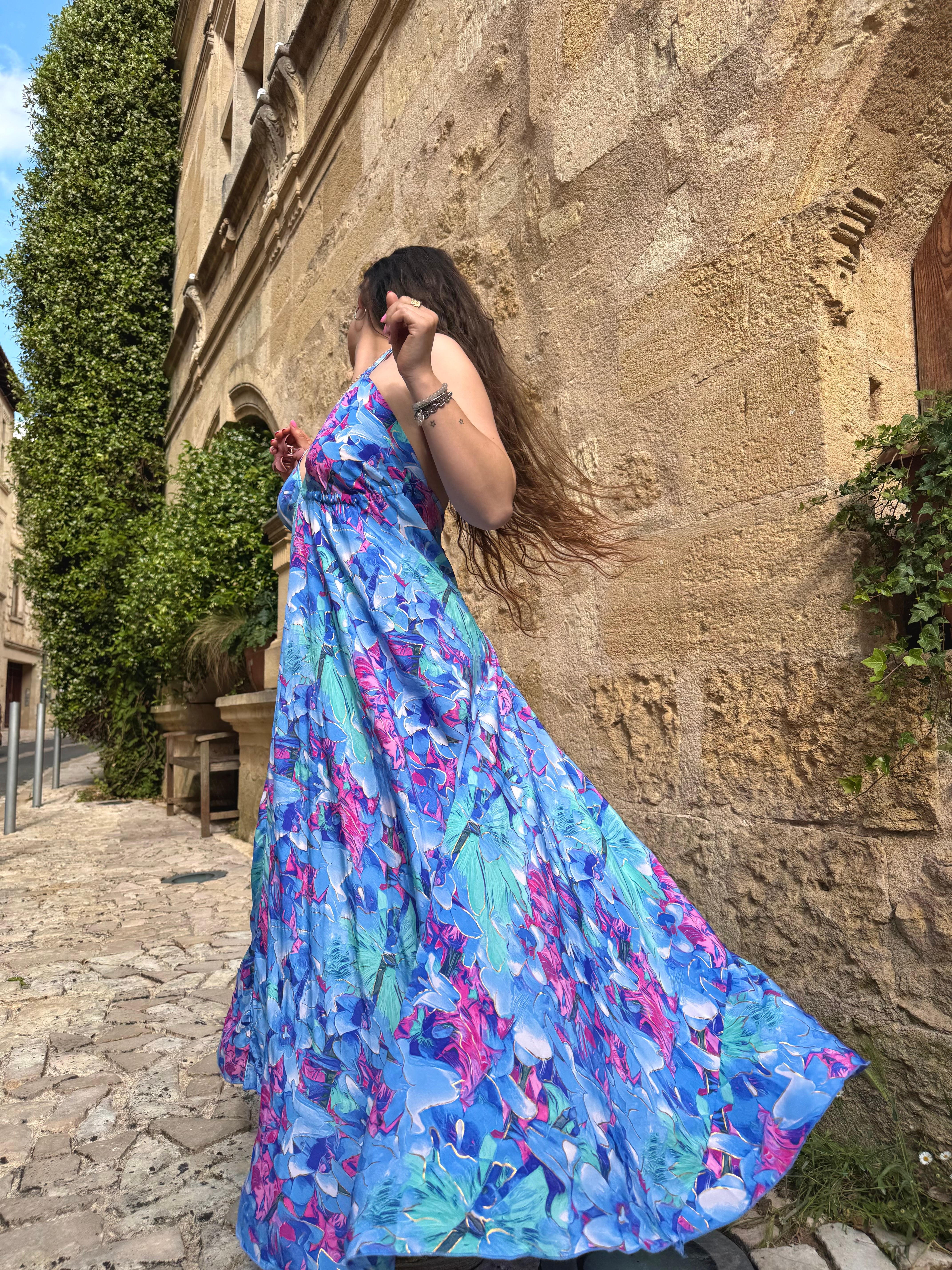 PRECOMMANDE ROBE BOHÈME BLEU ( expédition dans la semaine )