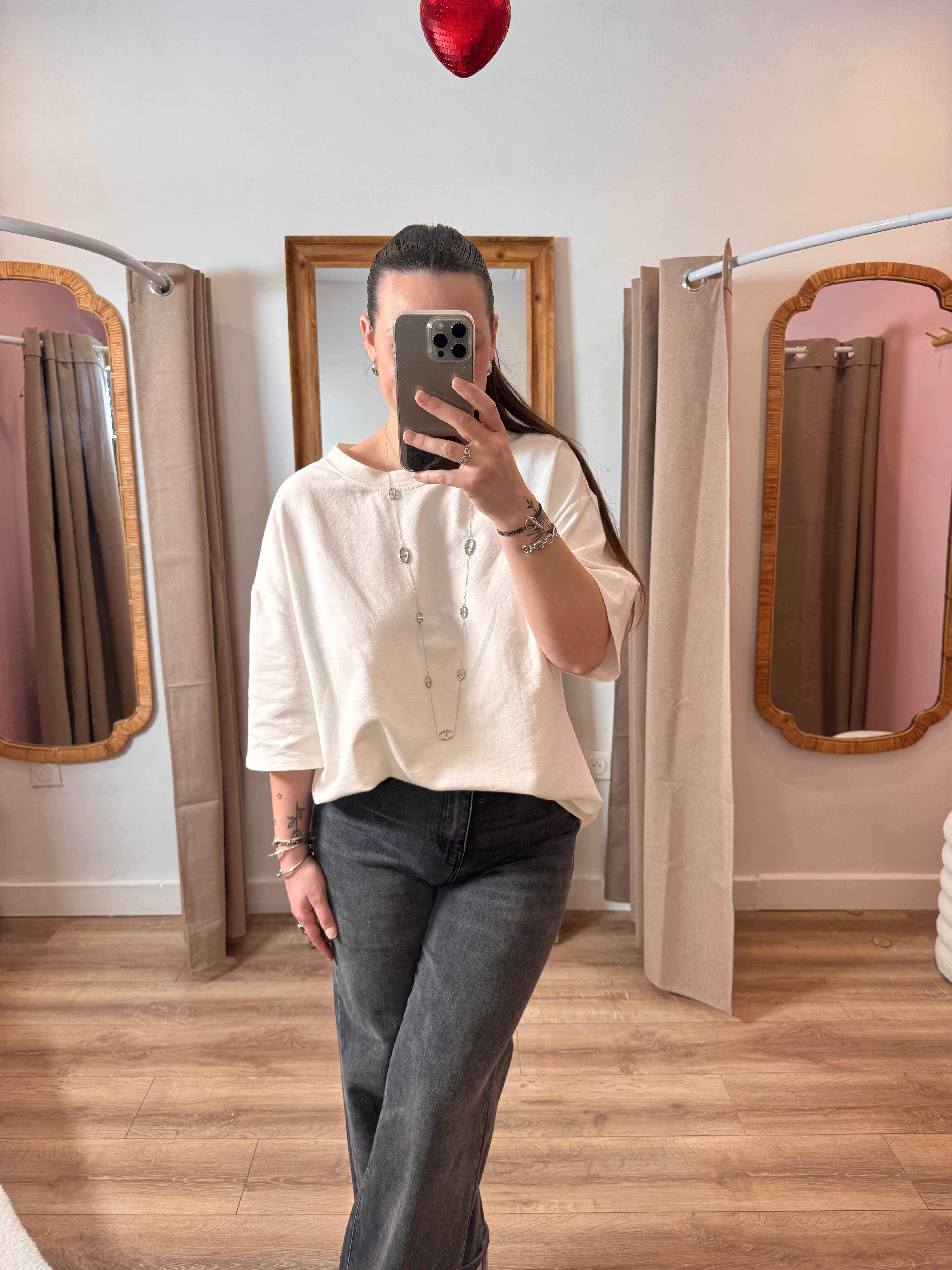 T-SHIRT COUP DE COEUR BLANC
