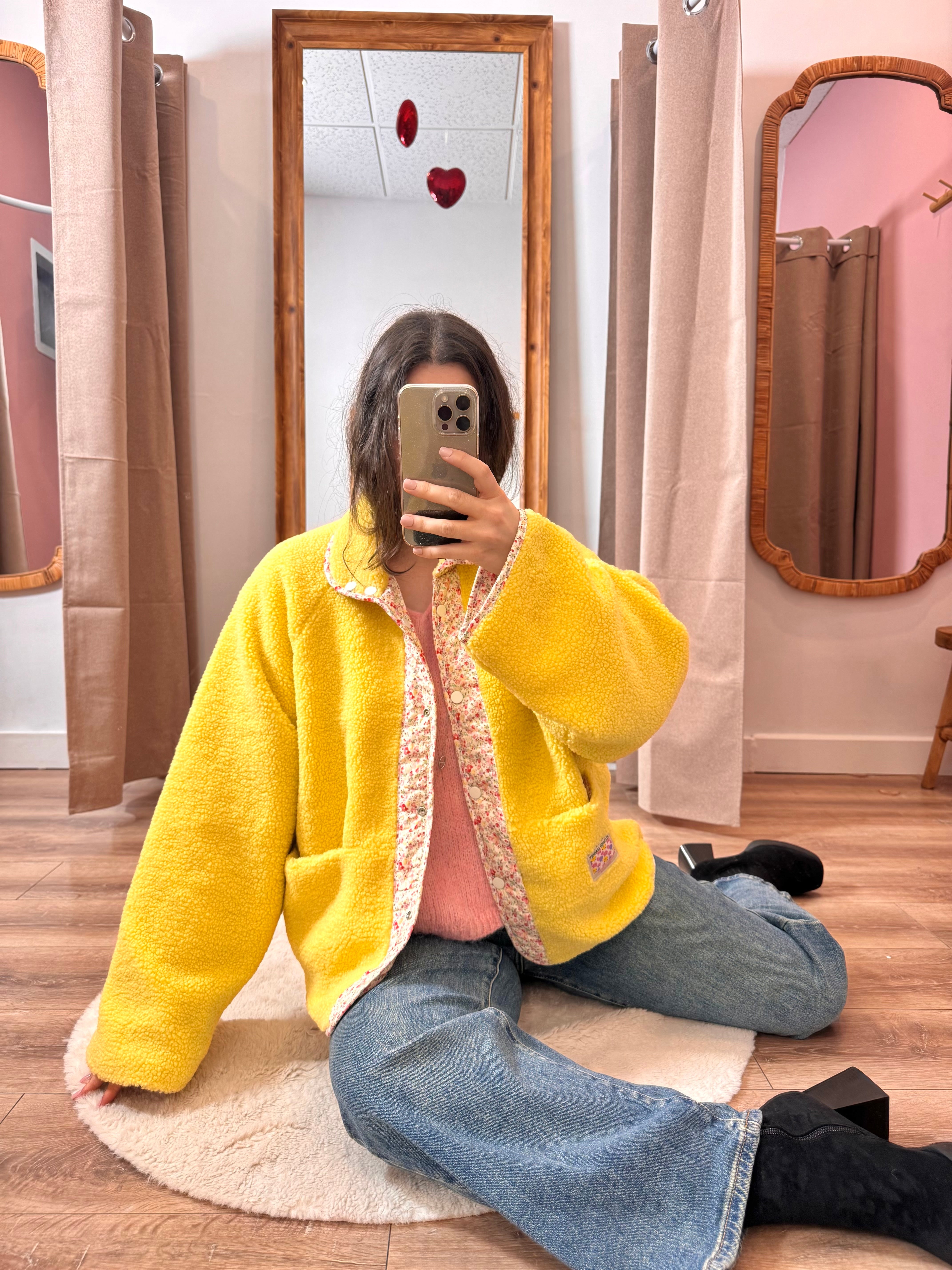 POLAIRE RÉVERSIBLE JAUNE