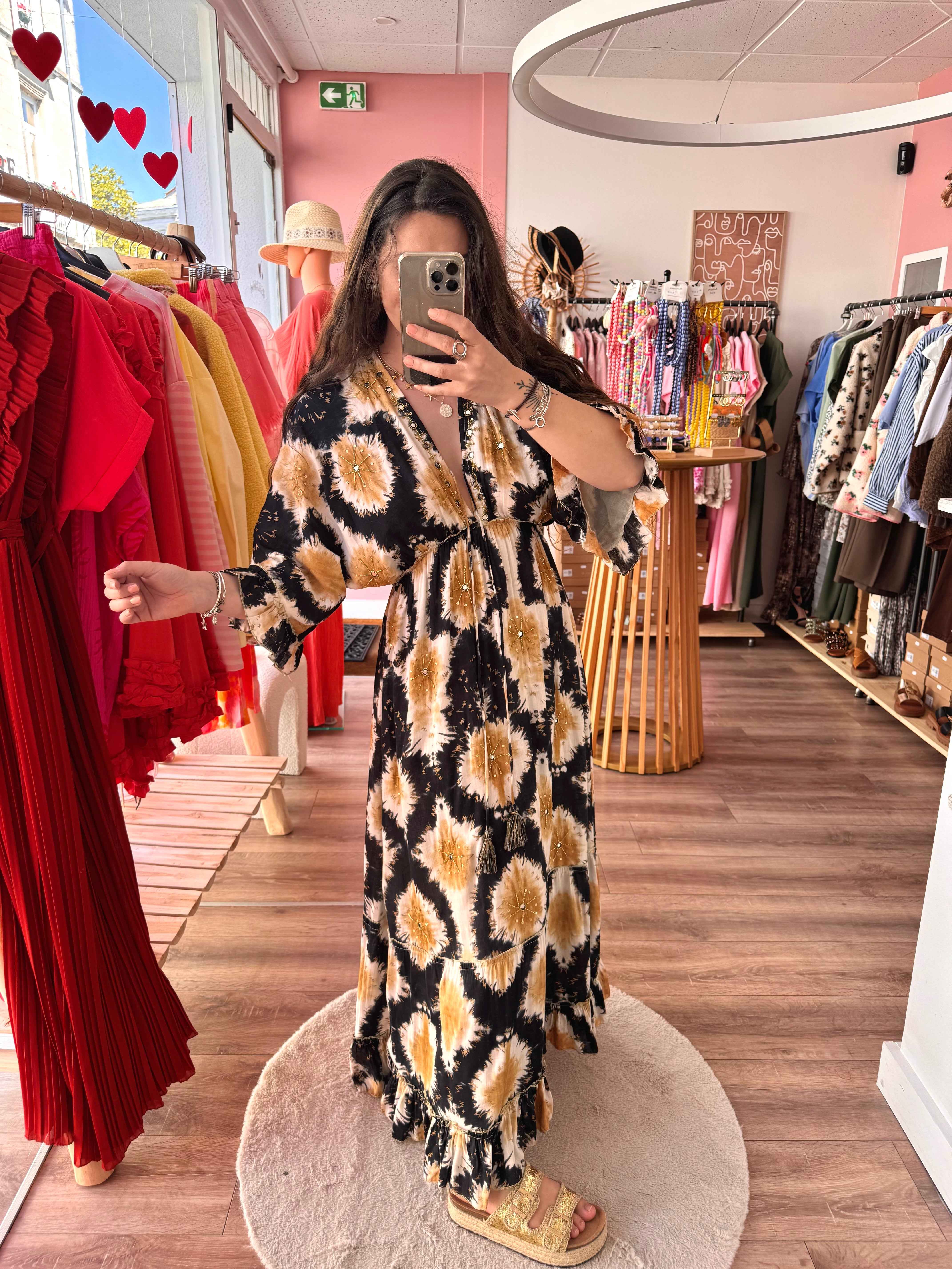 ROBE MIROIR NOIR