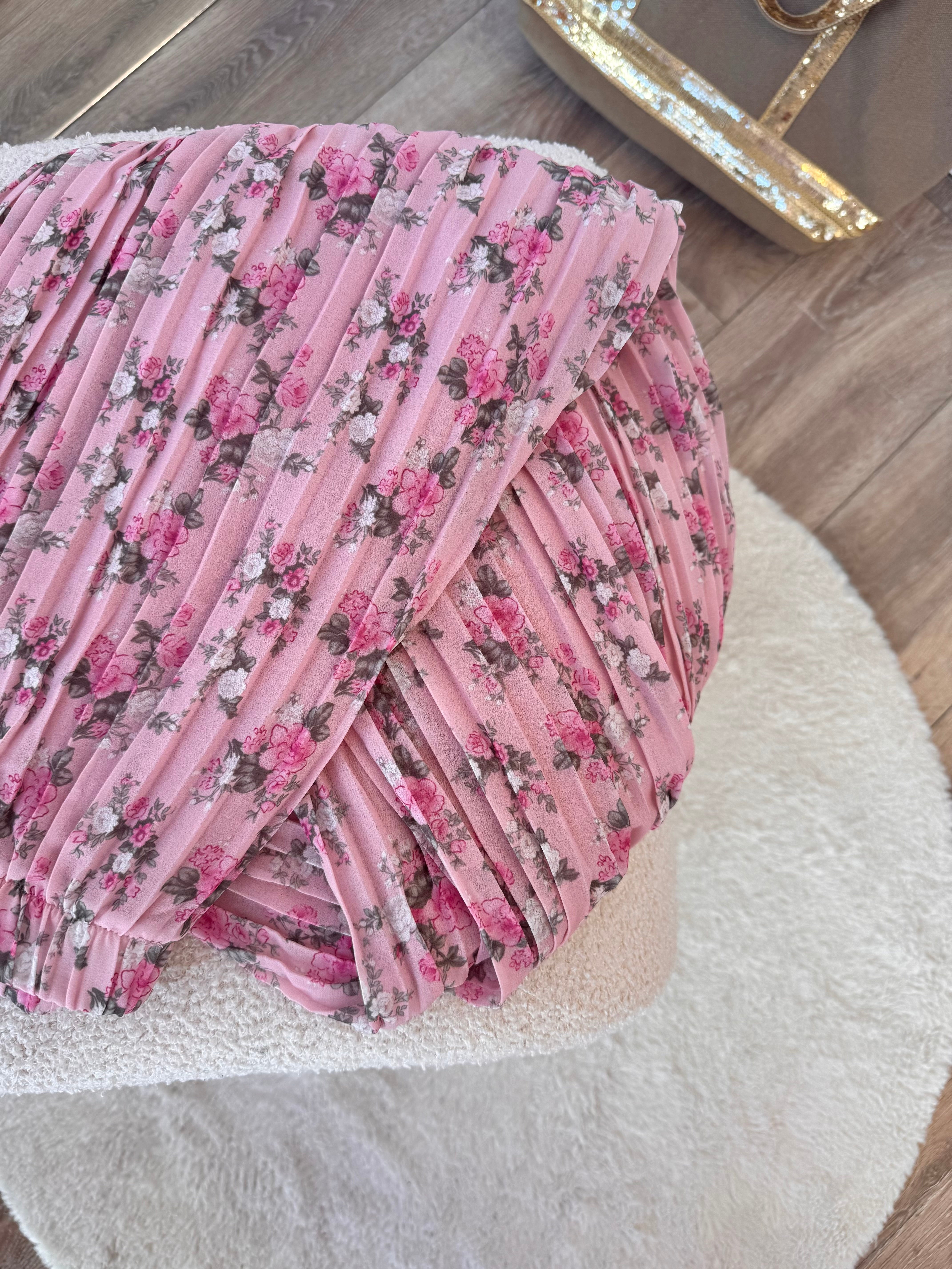 PANTALON LOLA FLEURIE ROSE BONBON