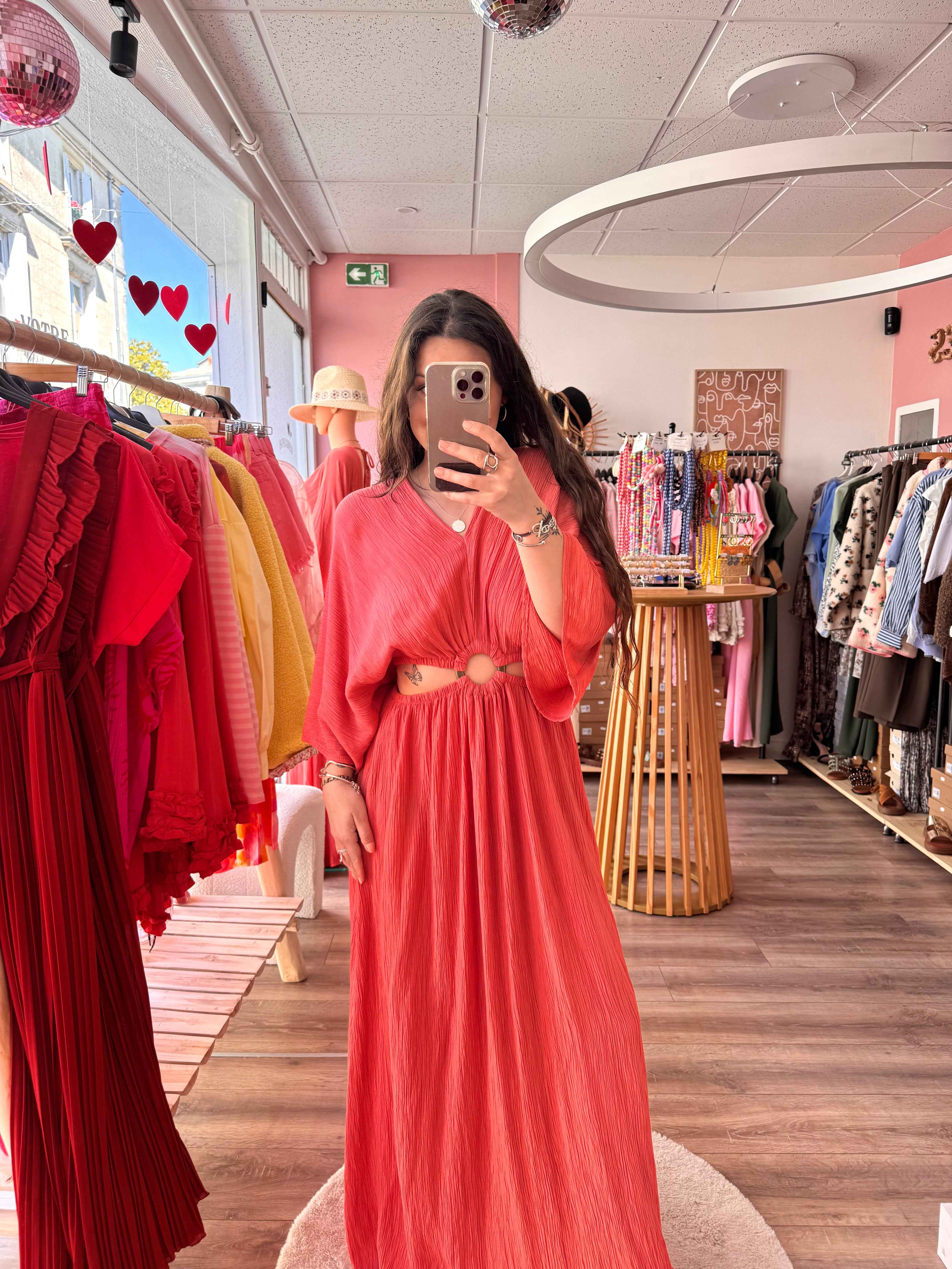 ROBE LONGUE CORAIL