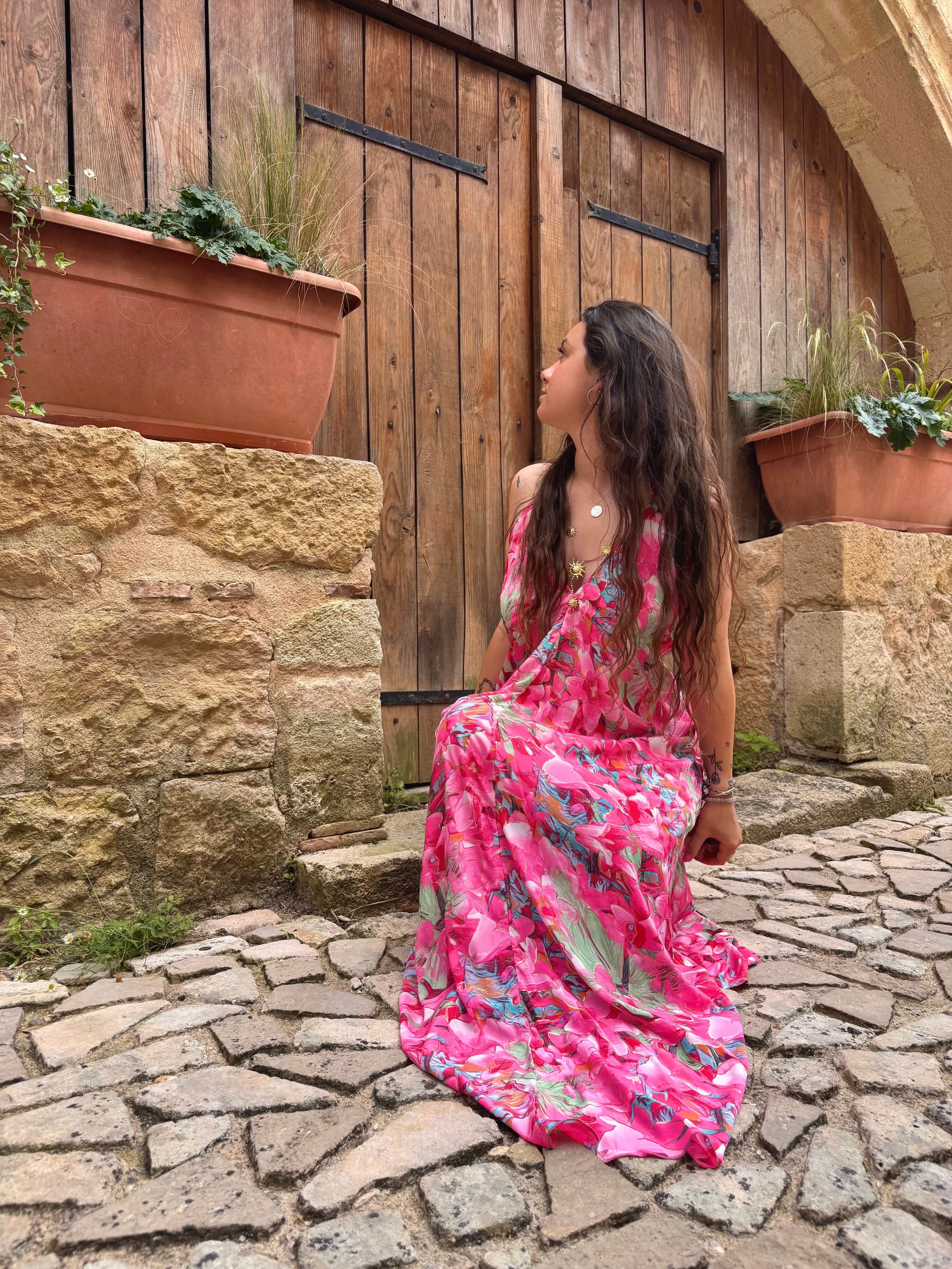 PRECOMMANDE ROBE BOHÈME ROSE ( expédition dans la semaine )