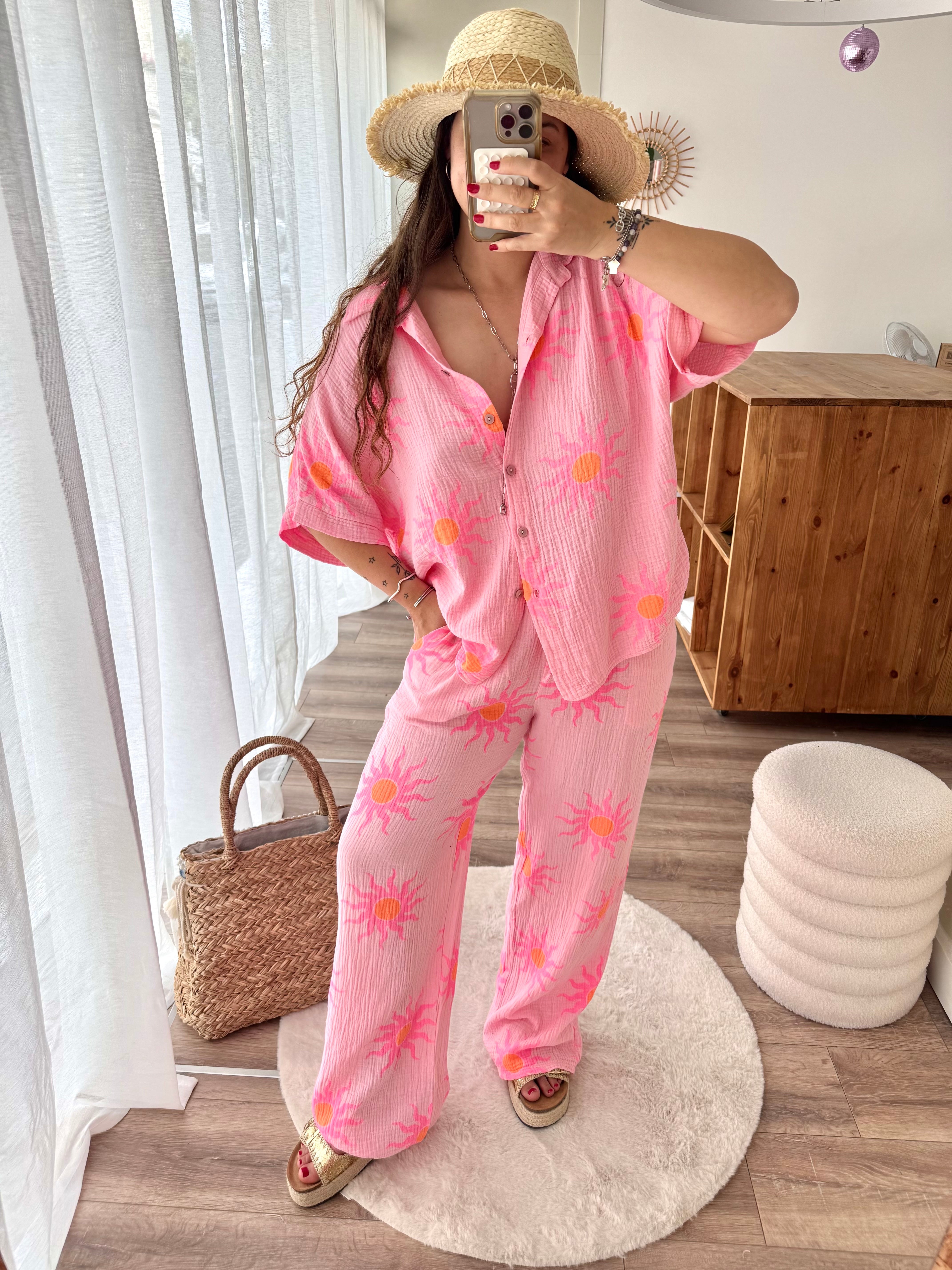 ENSEMBLE SOLEIL ROSE