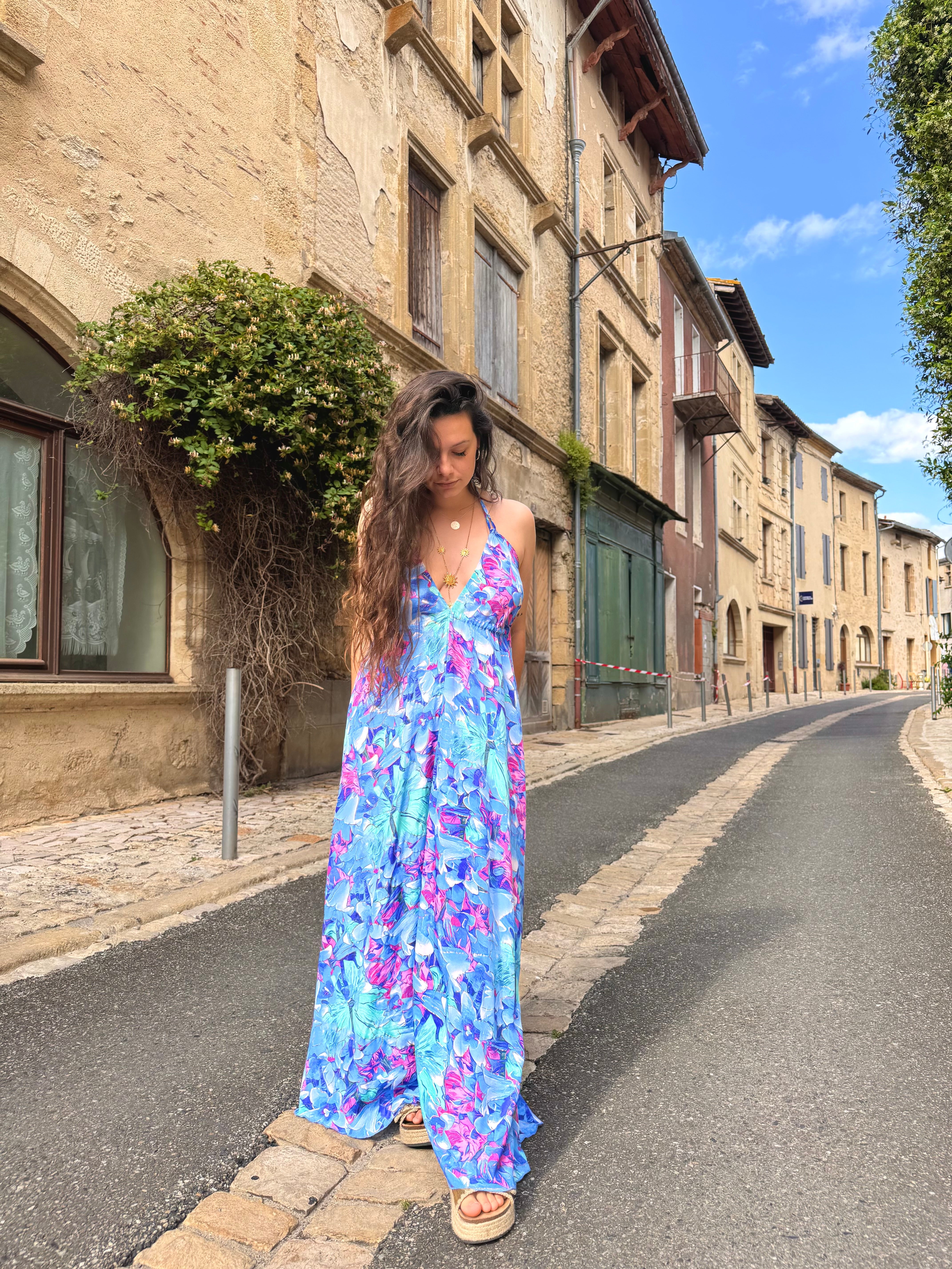PRECOMMANDE ROBE BOHÈME BLEU ( expédition dans la semaine )