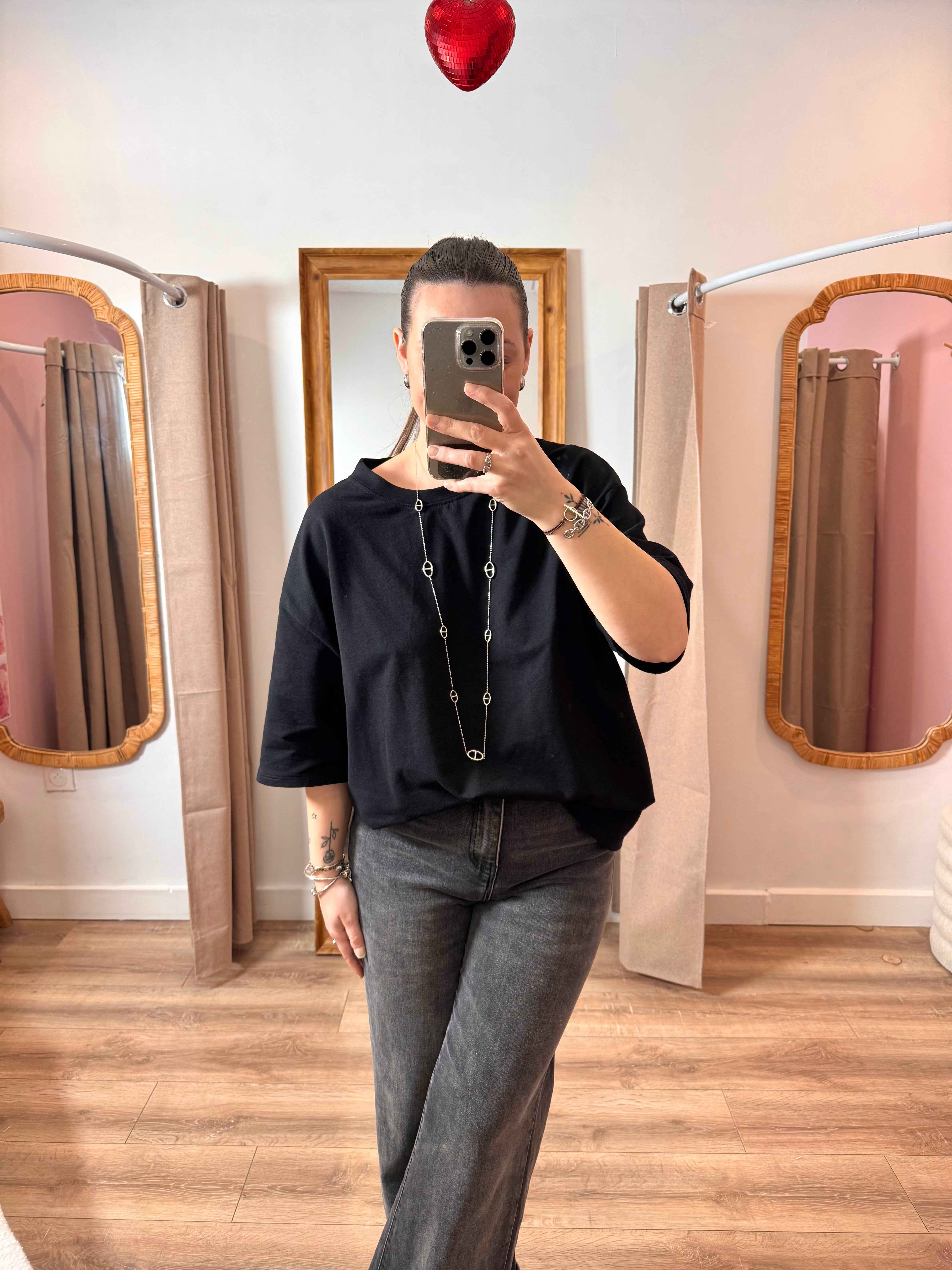 T-SHIRT COUP DE COEUR NOIR