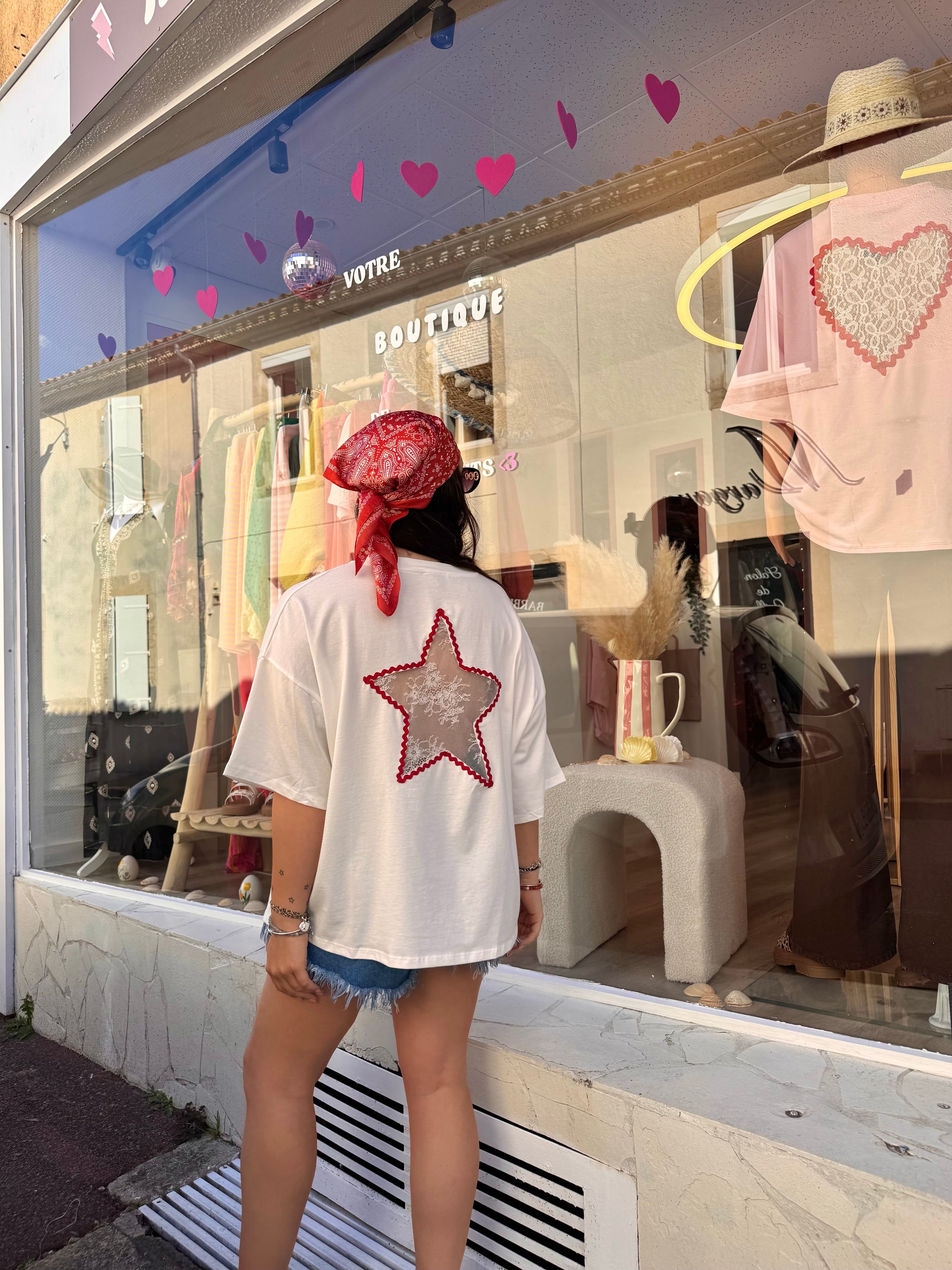 T-SHIRT ÉTOILE BLANC