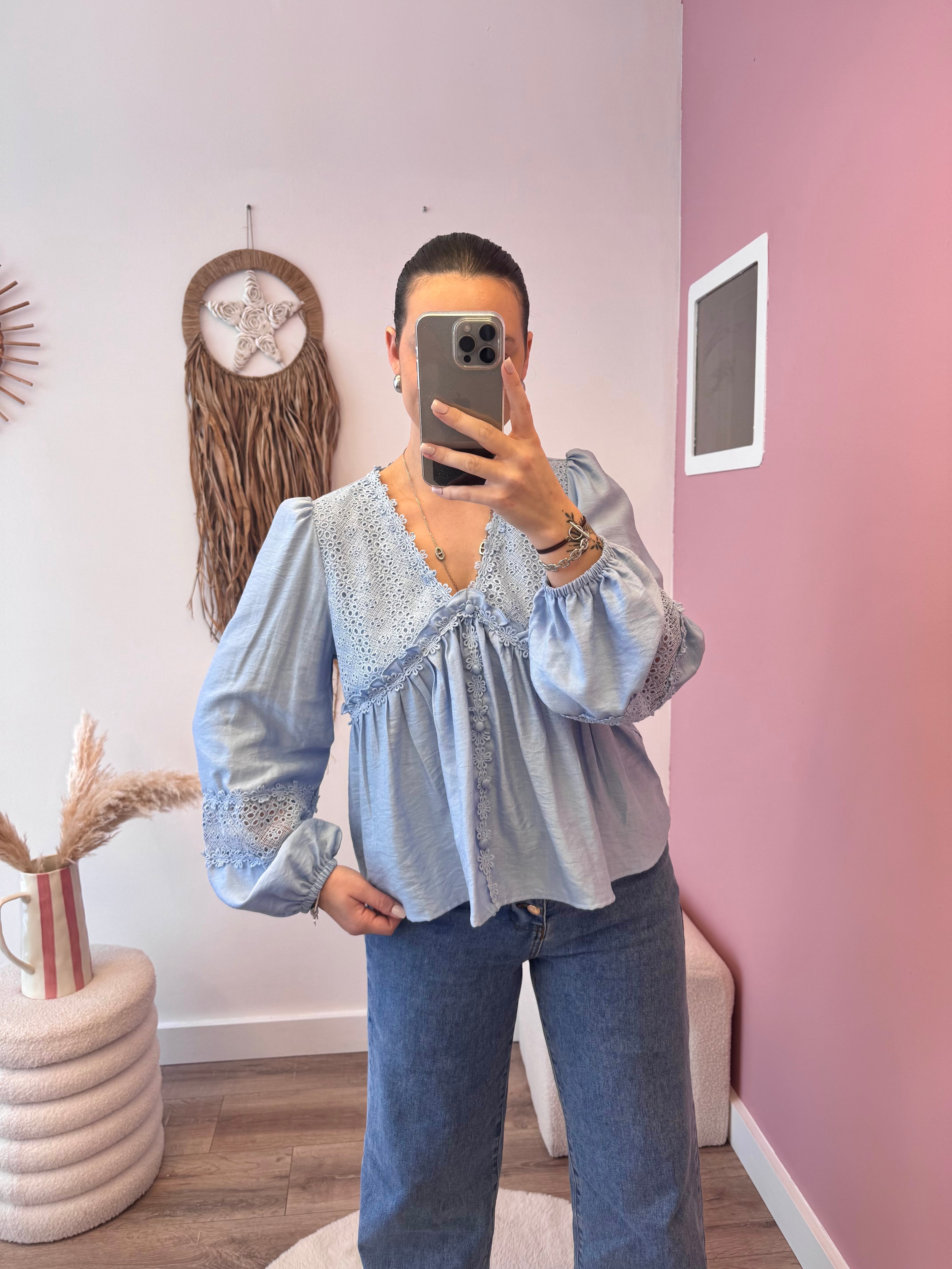 BLOUSE AMAYA BLEU