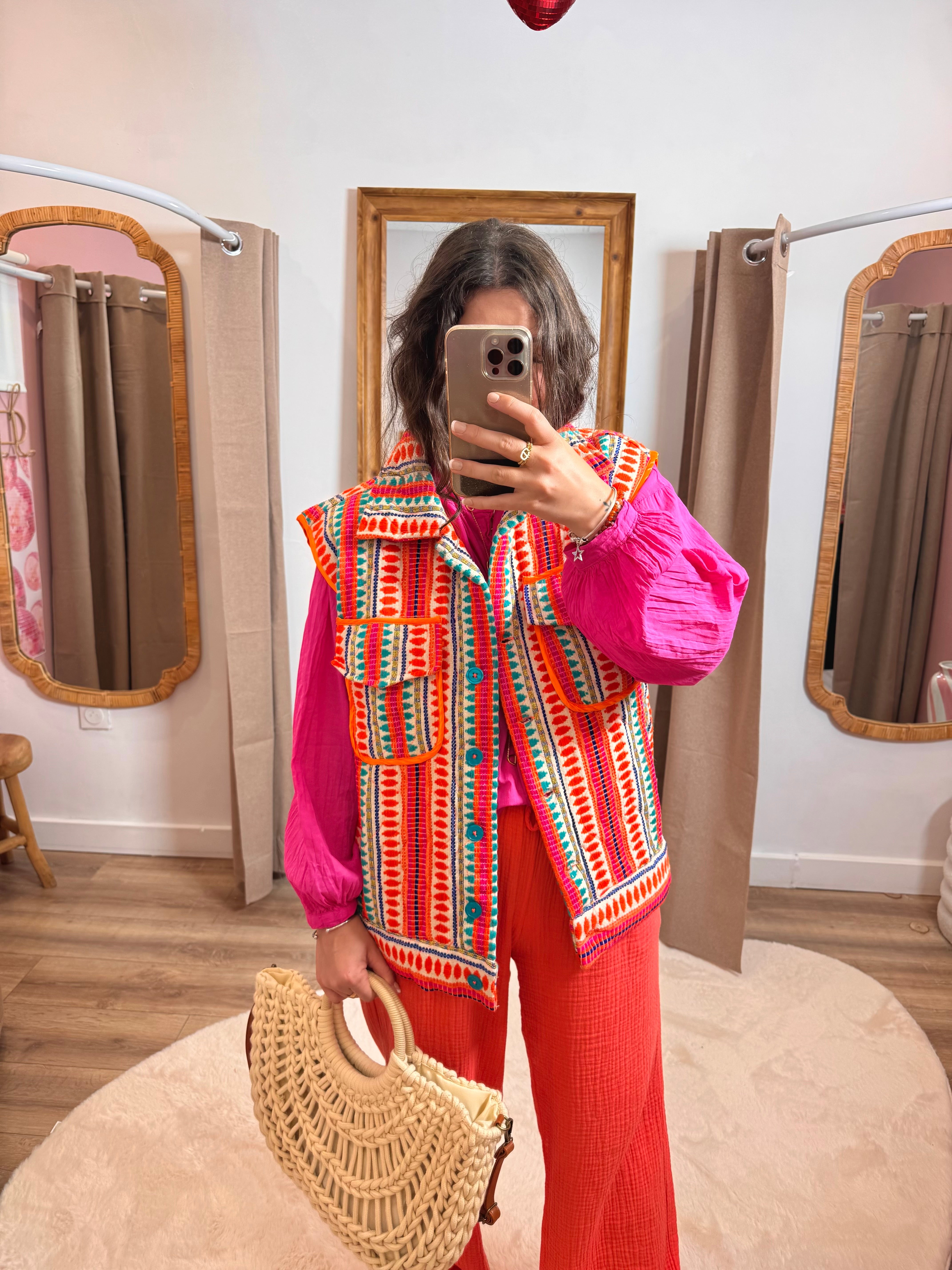 VESTE SANS MANCHE BOHÈME