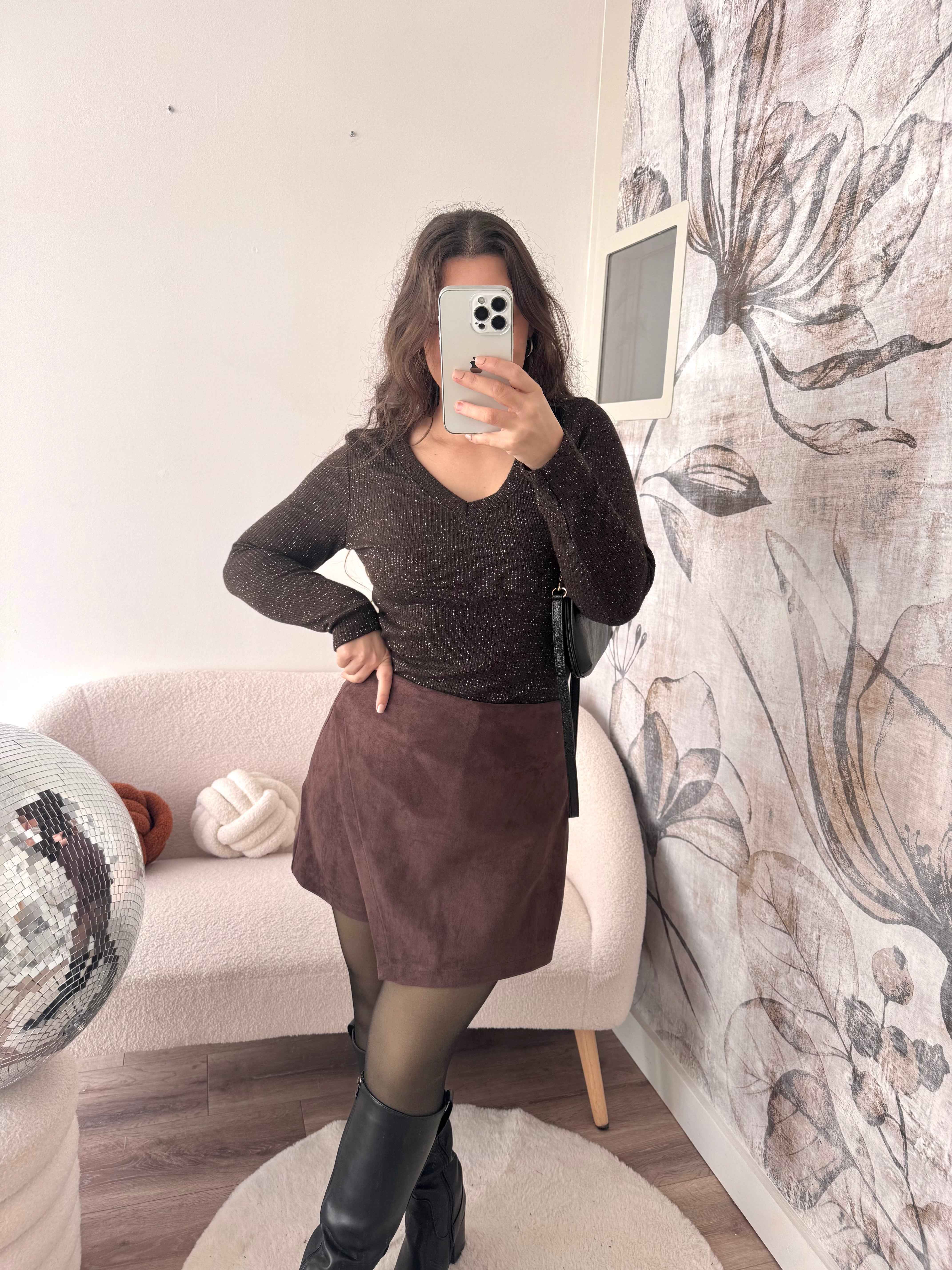 JUPE/SHORT CHOCOLAT