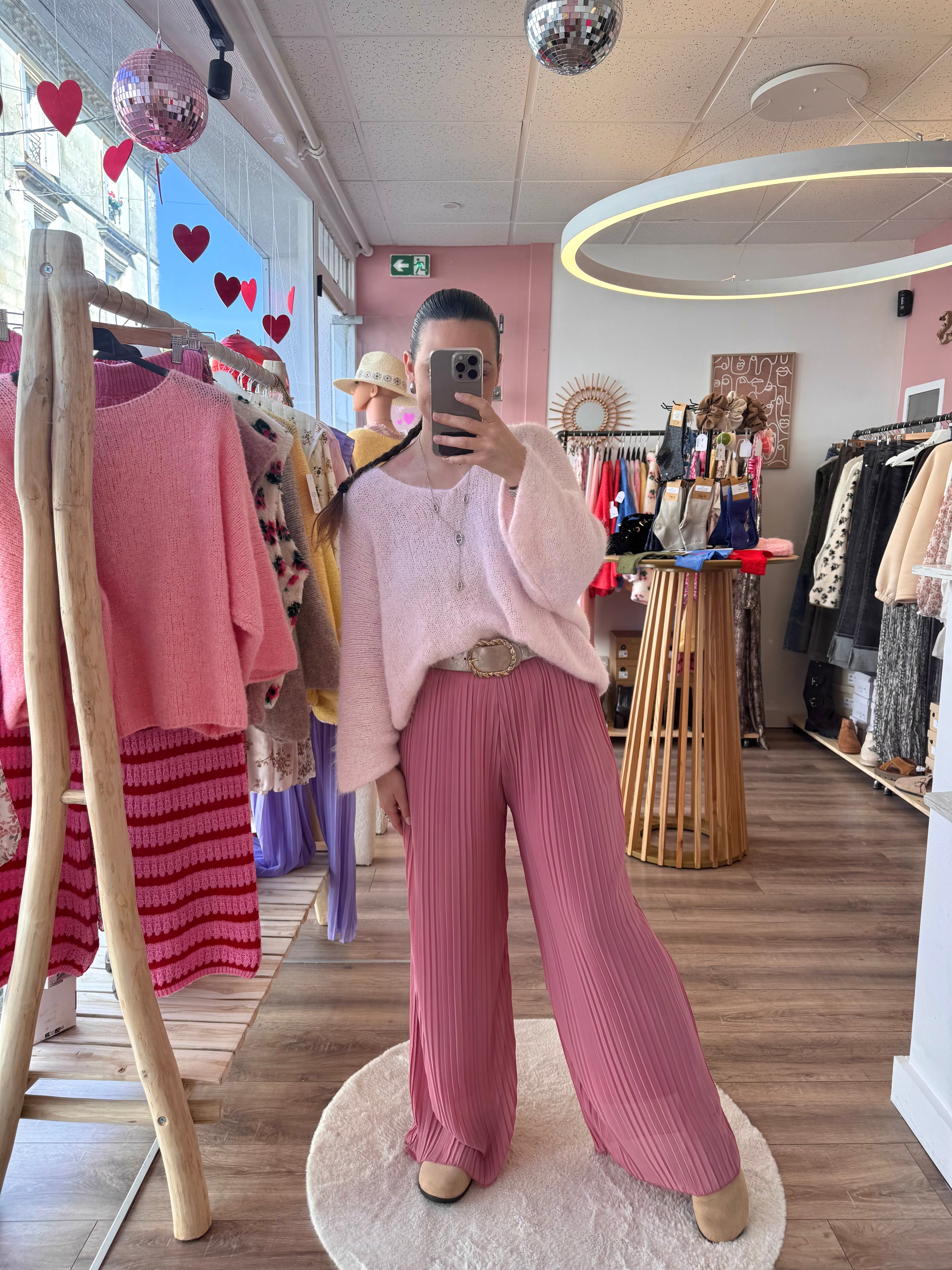 PANTALON LOLA VIEUX ROSE