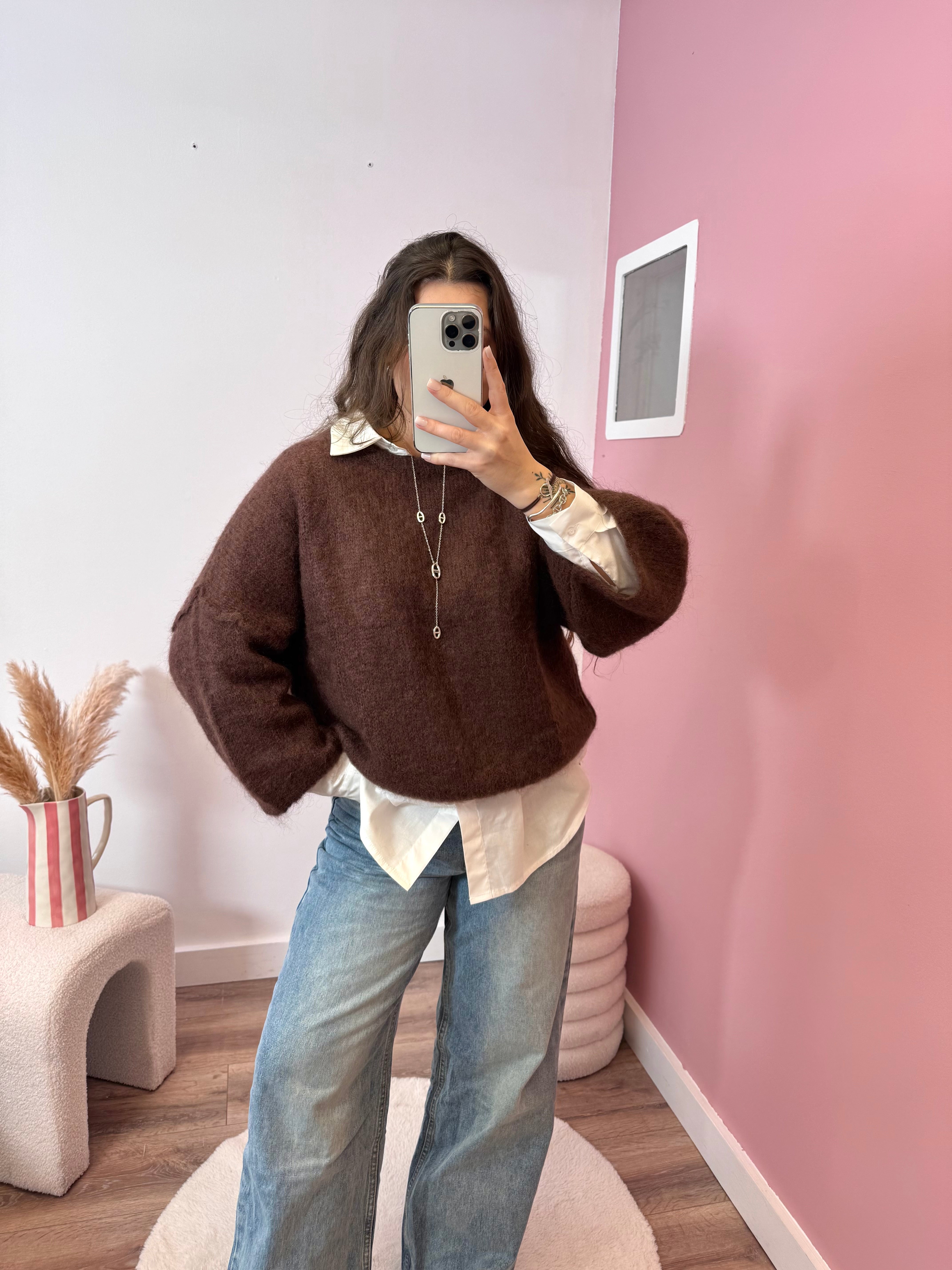 PULL MOHAIR CHOCO