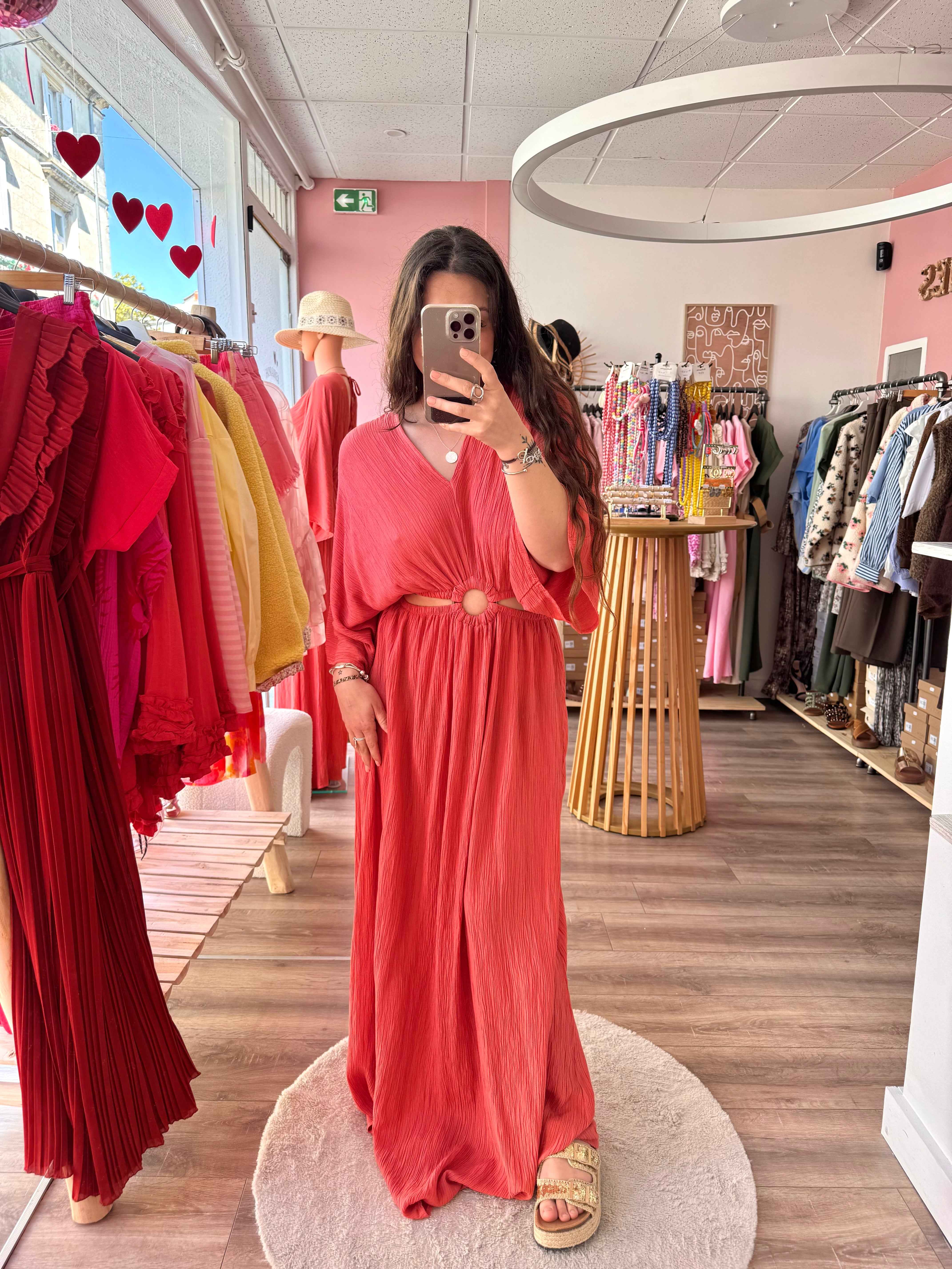 ROBE LONGUE CORAIL