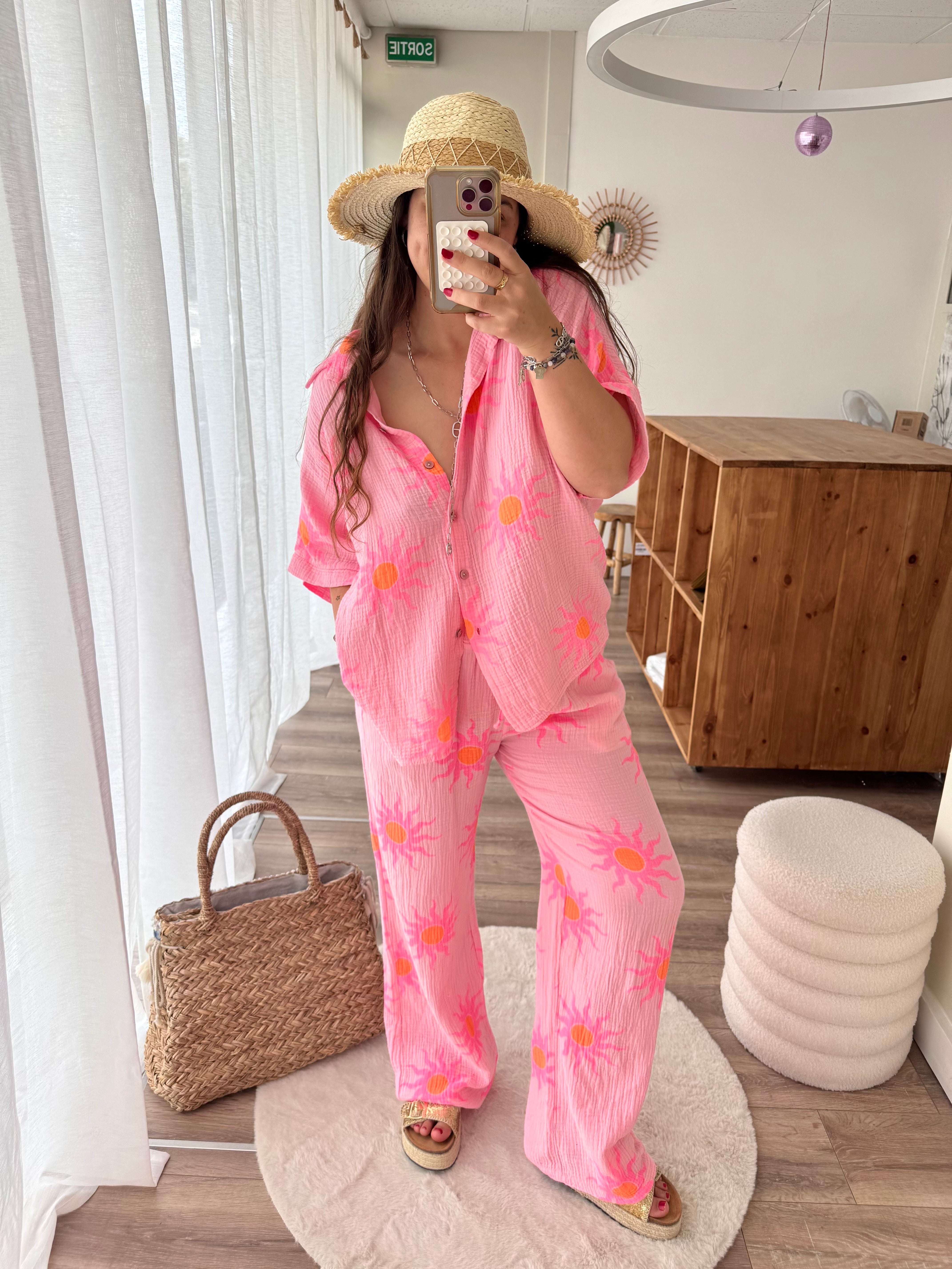 ENSEMBLE SOLEIL ROSE