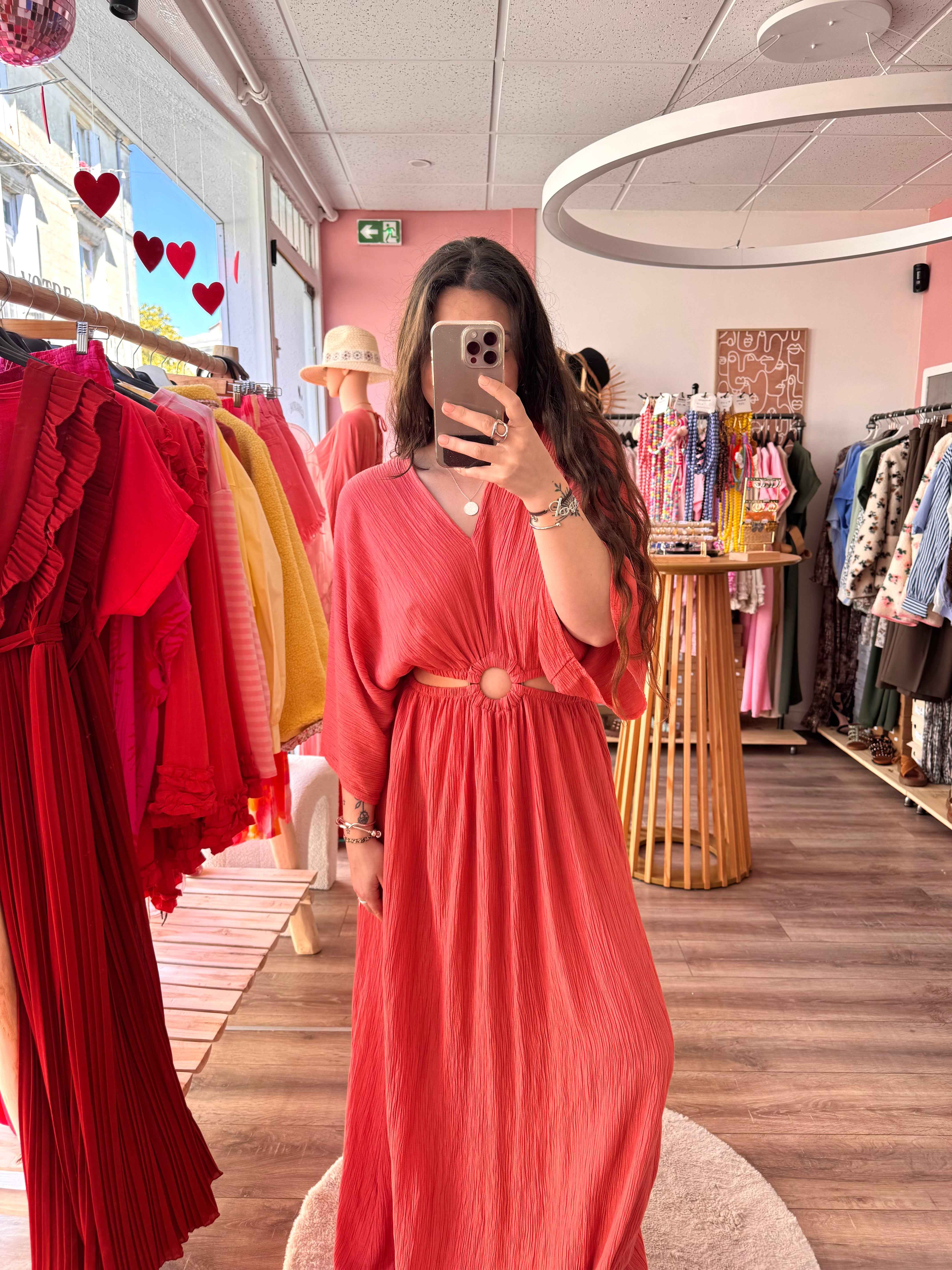 ROBE LONGUE CORAIL
