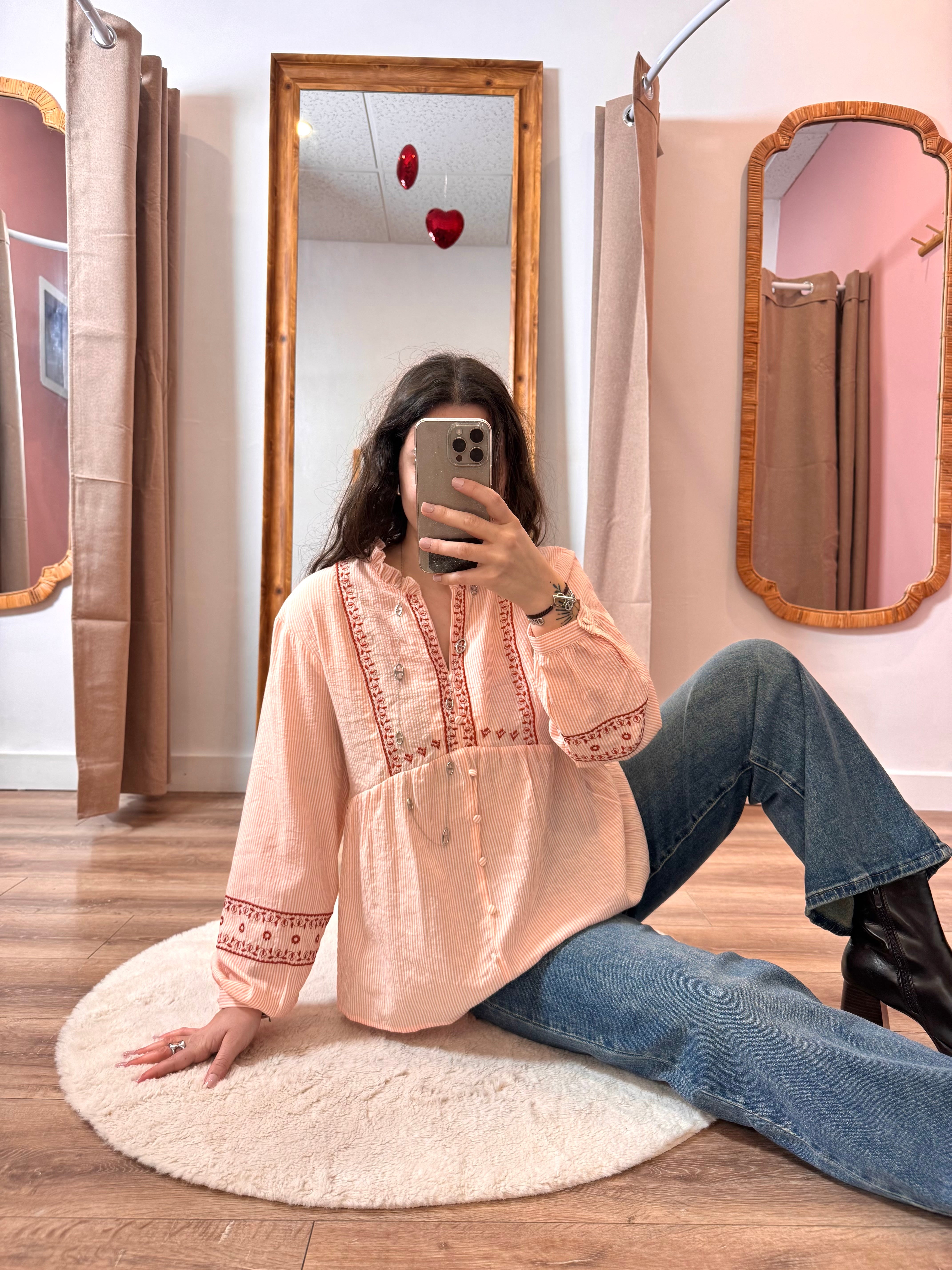 BLOUSE ROSE BOHÈME