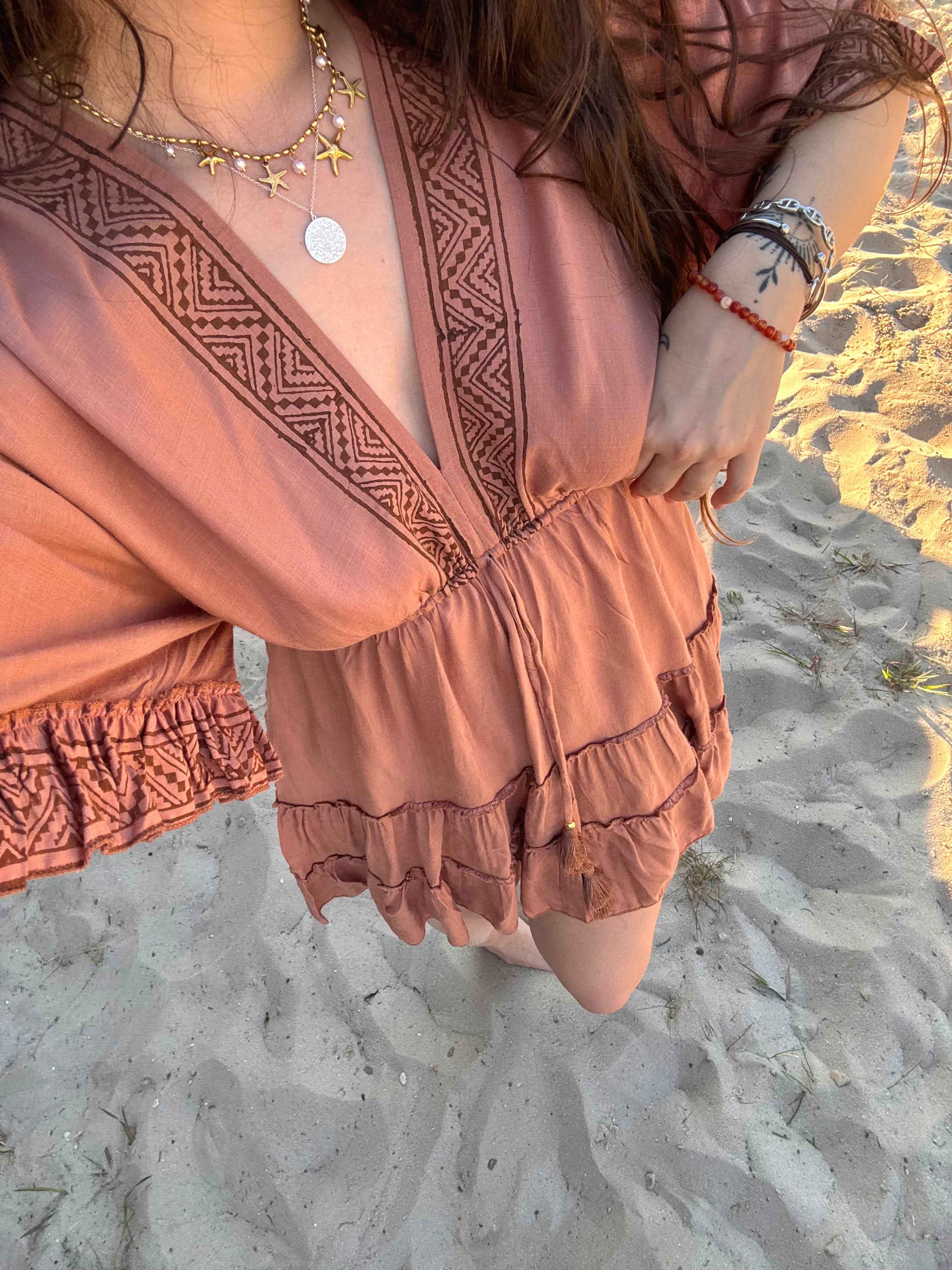 ROBE BOHÈME VIEUX ROSE