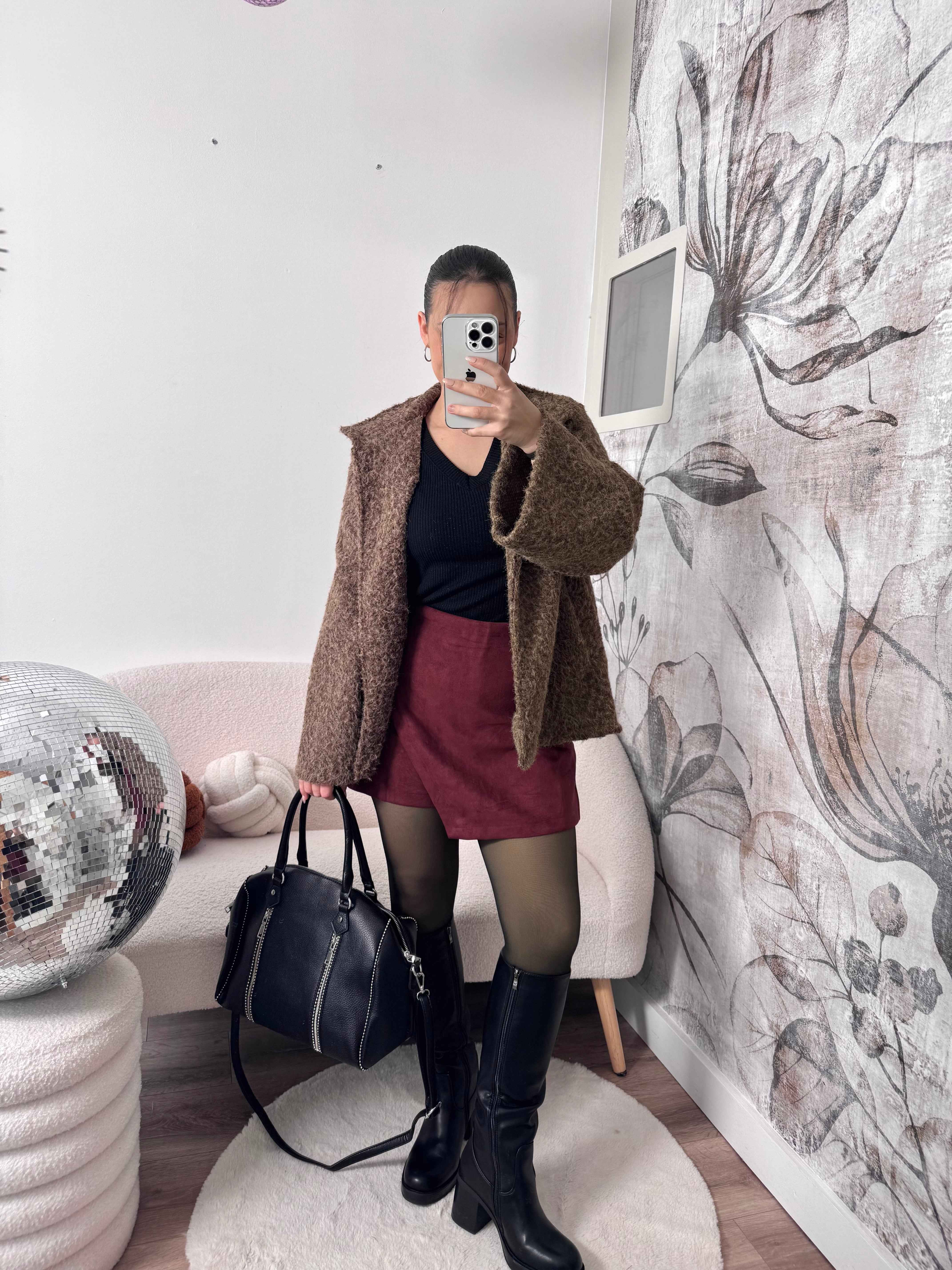 JUPE/SHORT BORDEAUX