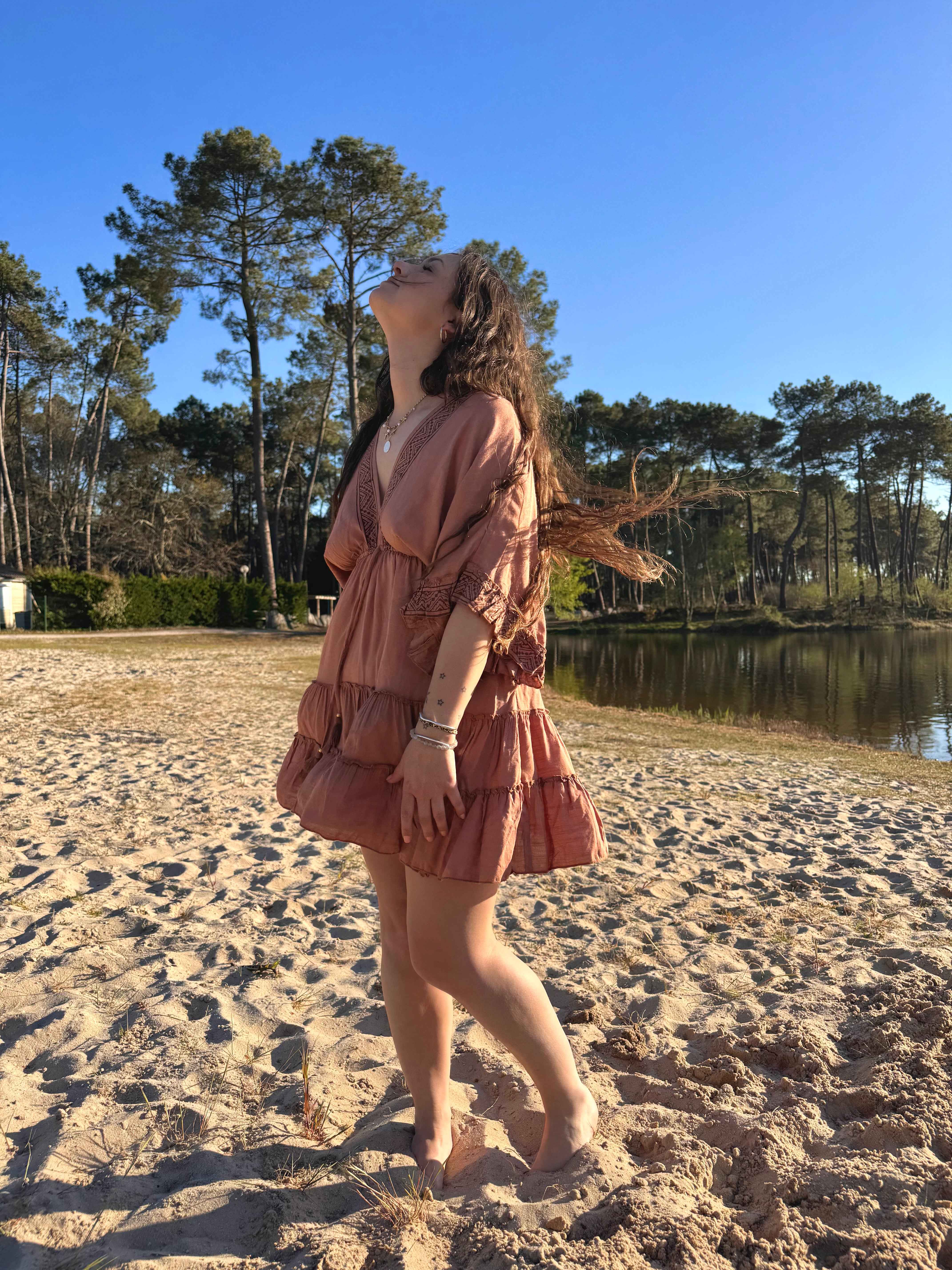 ROBE BOHÈME VIEUX ROSE