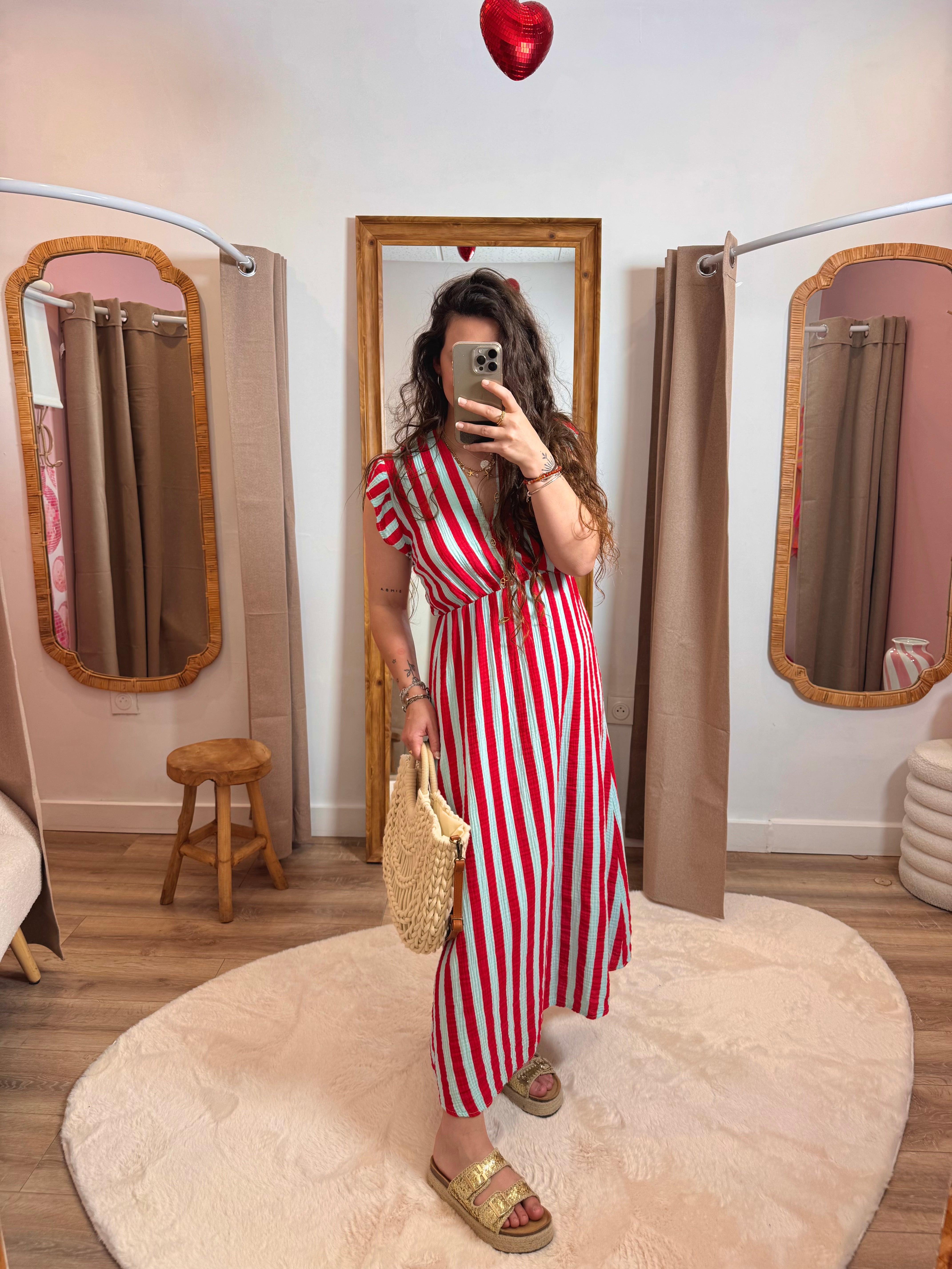 ROBE RAYÉ TEAM PETITE