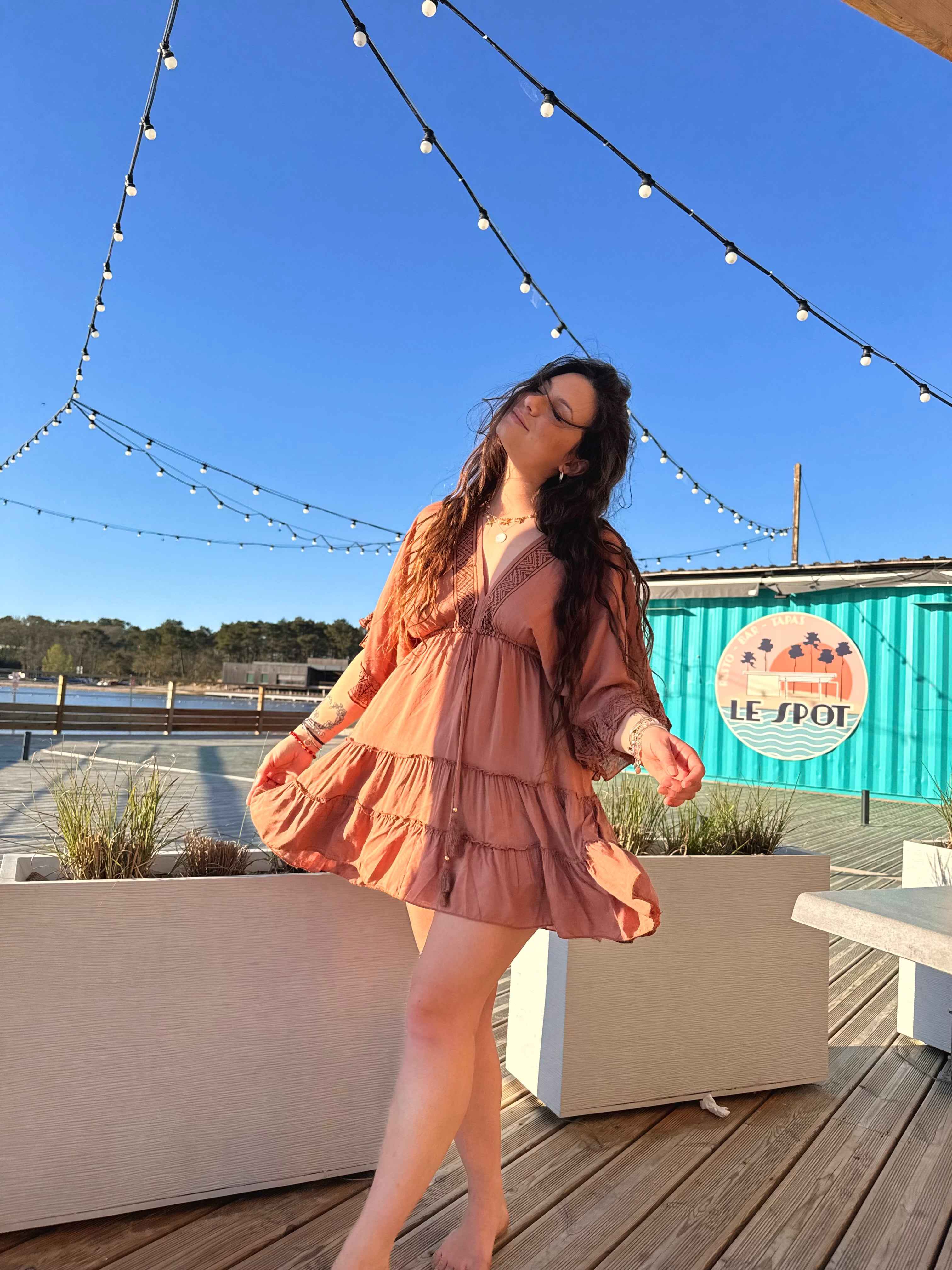 ROBE BOHÈME VIEUX ROSE