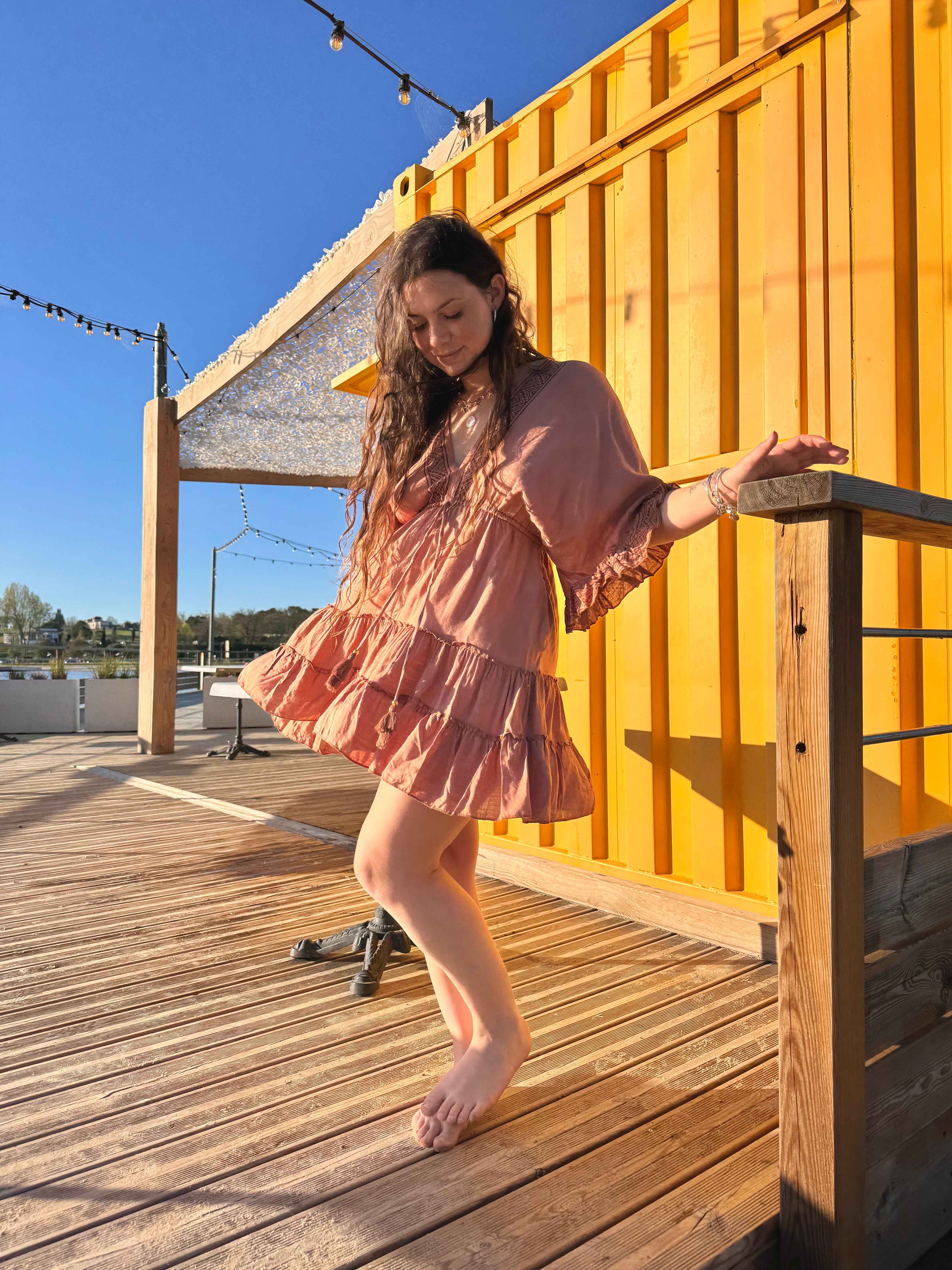 ROBE BOHÈME VIEUX ROSE
