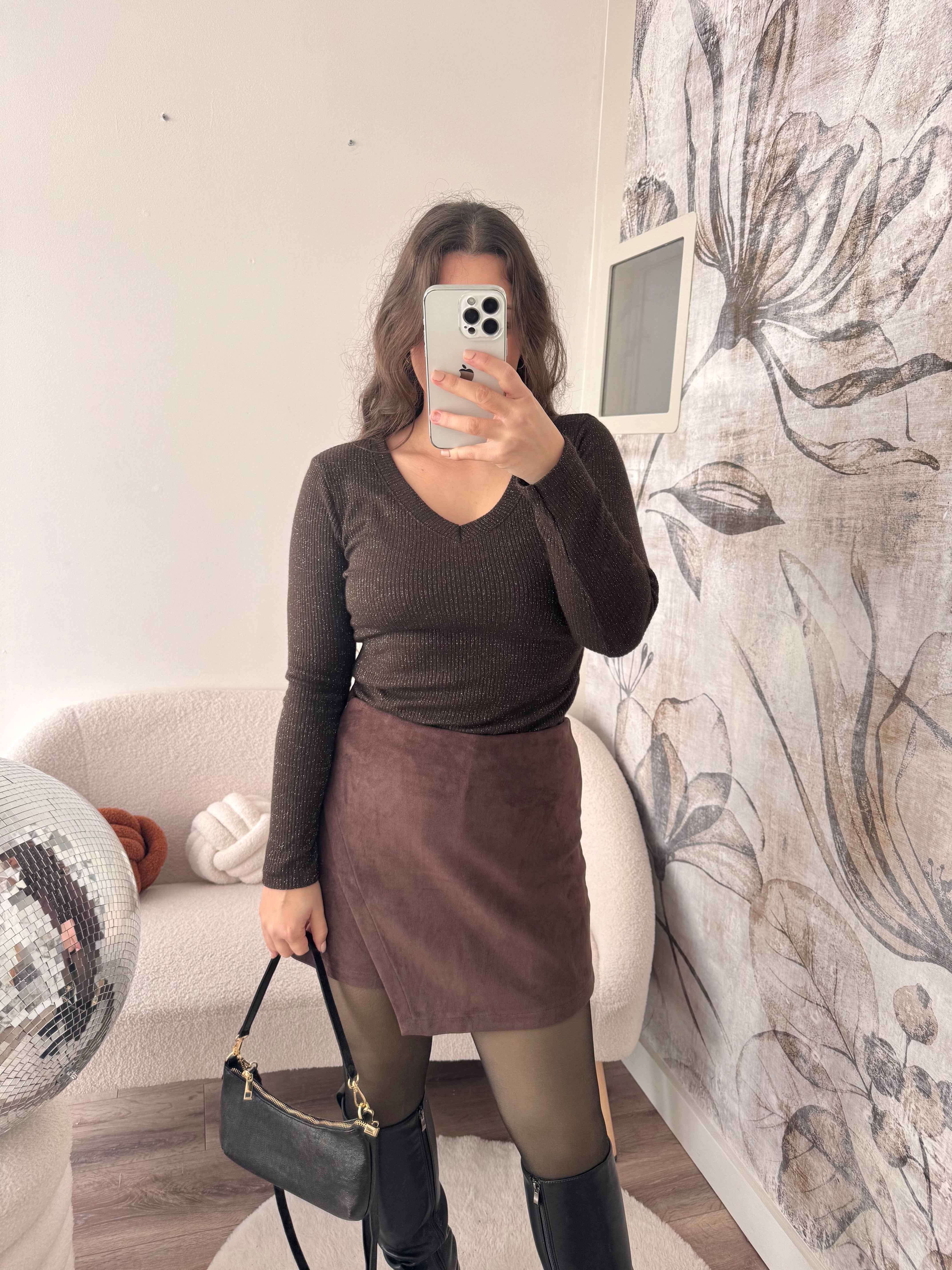 JUPE/SHORT CHOCOLAT