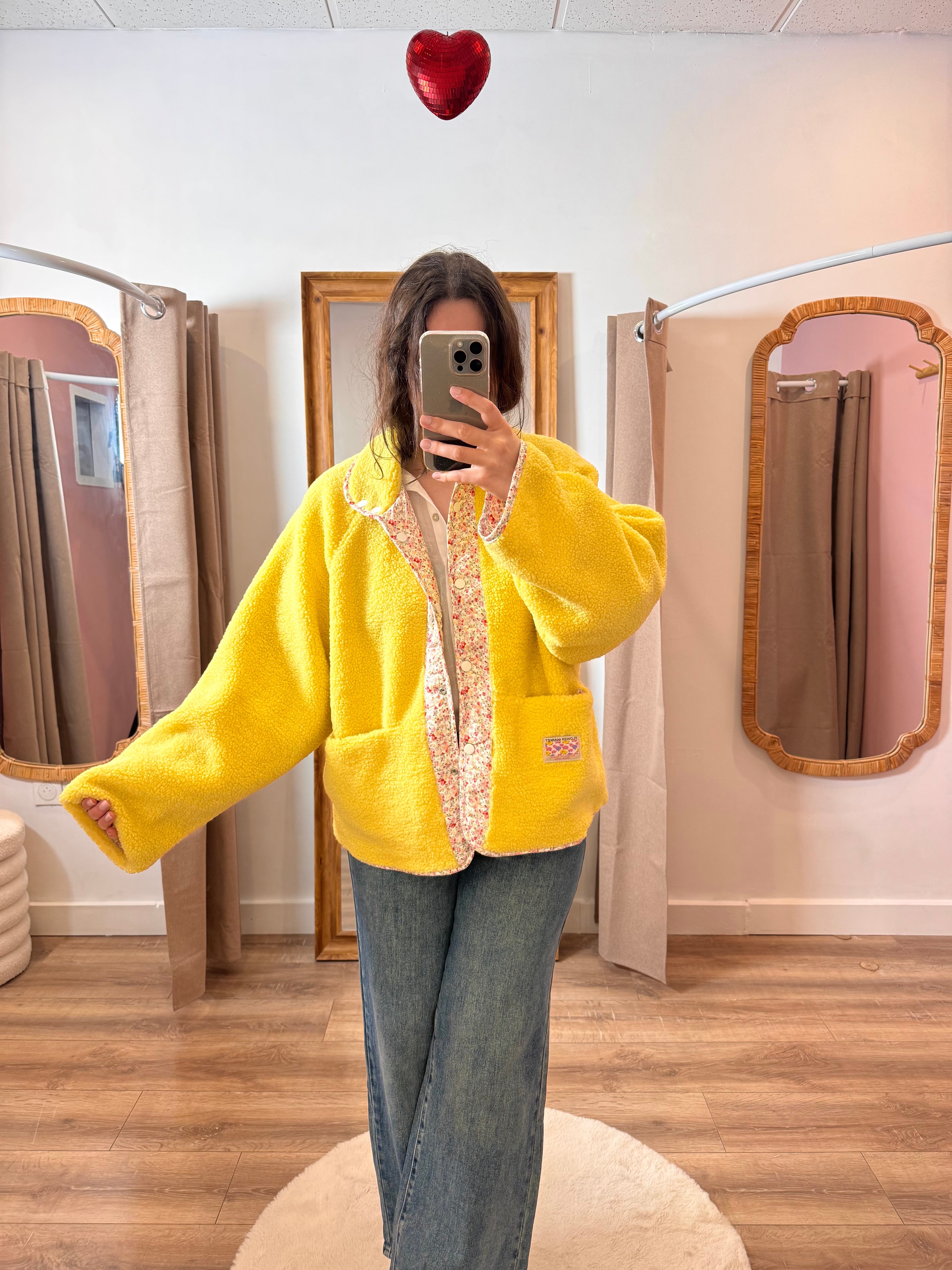 POLAIRE RÉVERSIBLE JAUNE