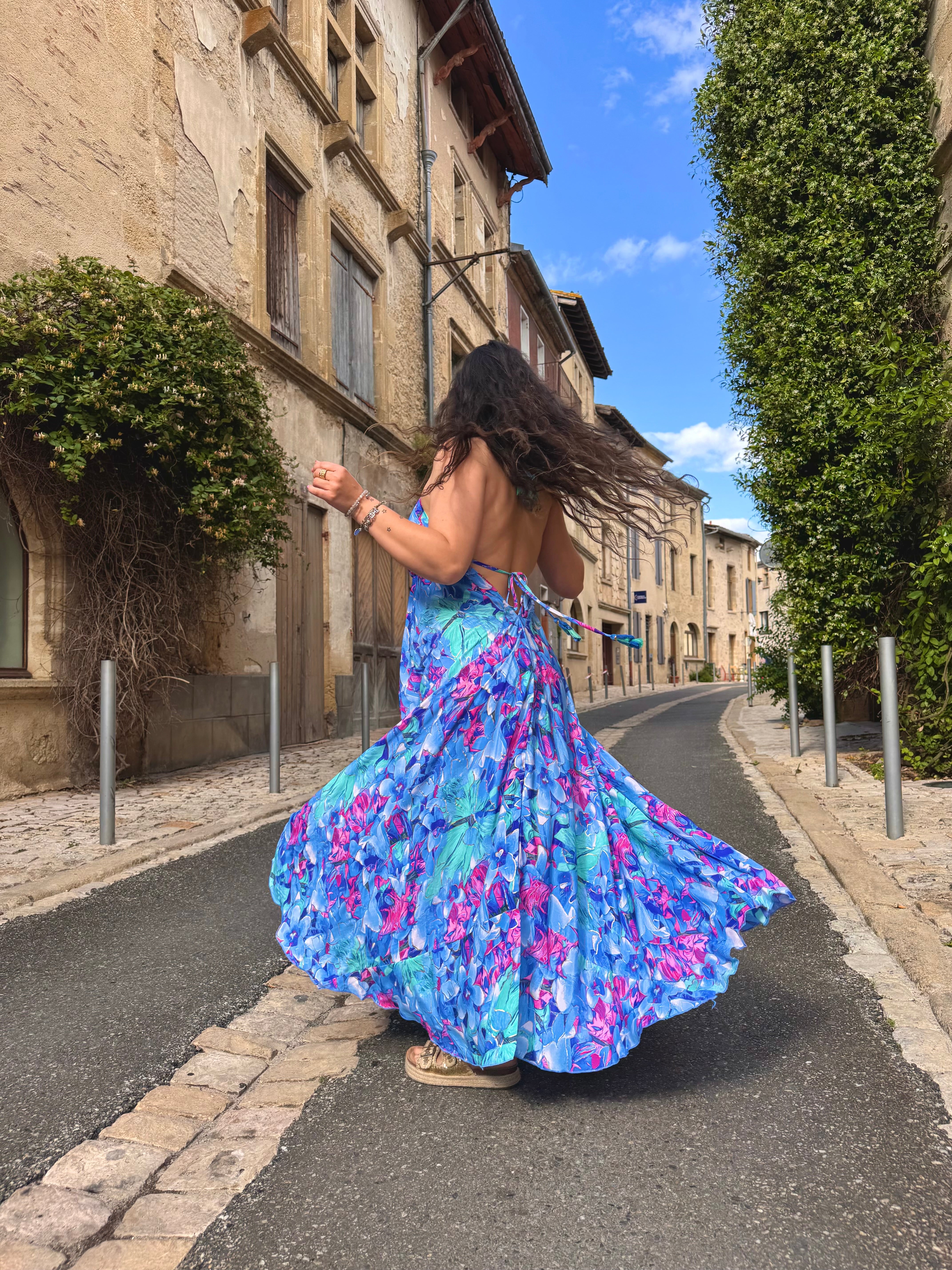PRECOMMANDE ROBE BOHÈME BLEU ( expédition dans la semaine )