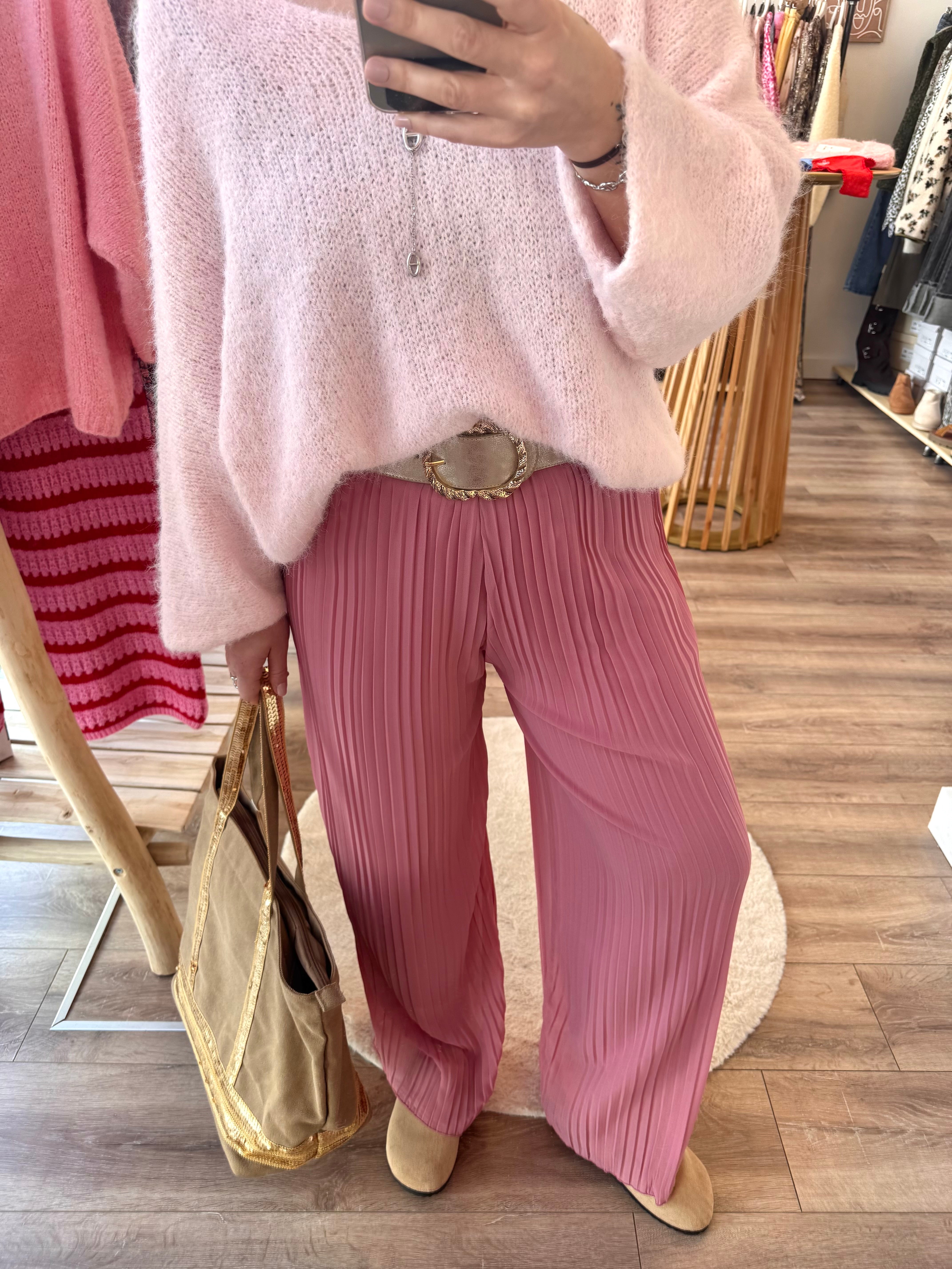 PANTALON LOLA VIEUX ROSE