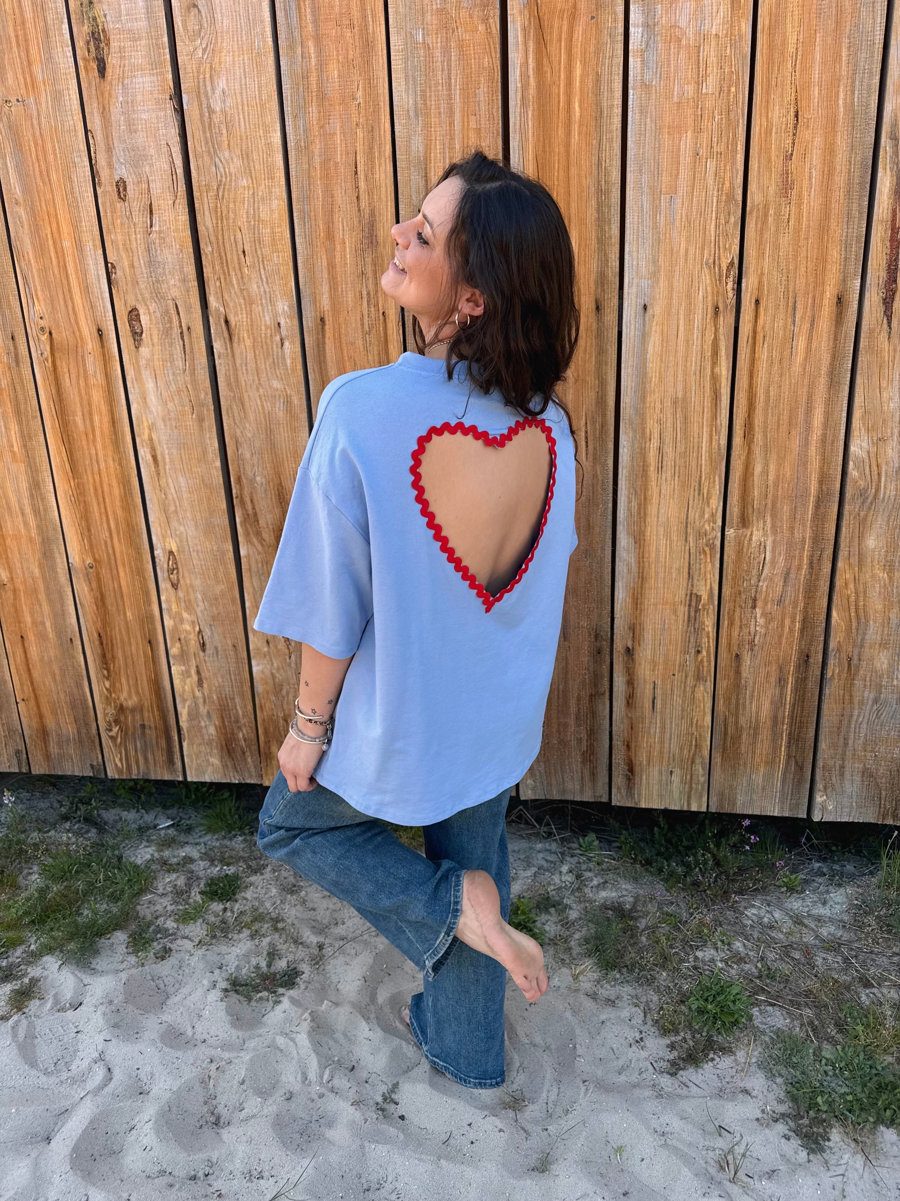 T-SHIRT COUP DE COEUR BLEU