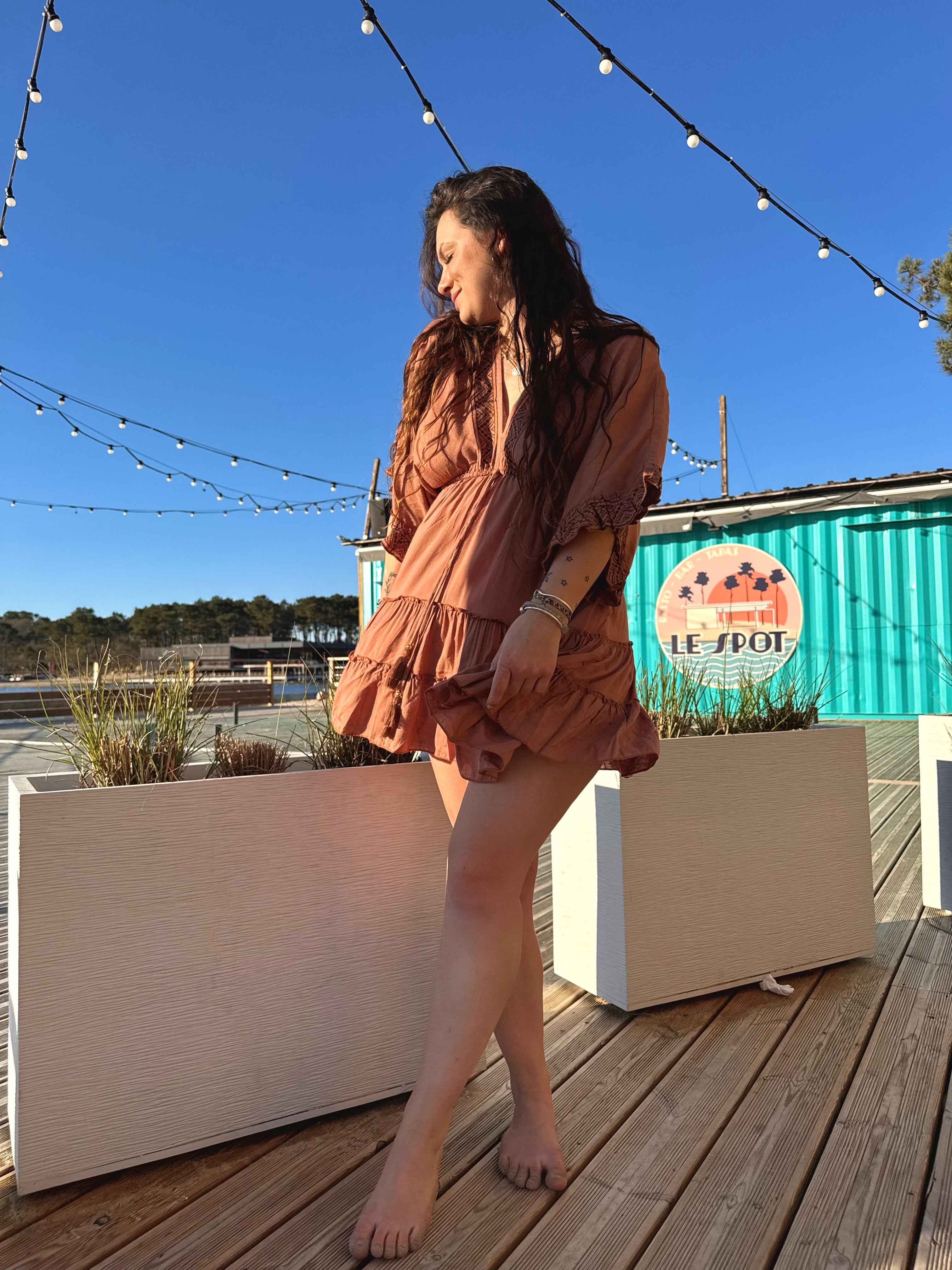 ROBE BOHÈME VIEUX ROSE