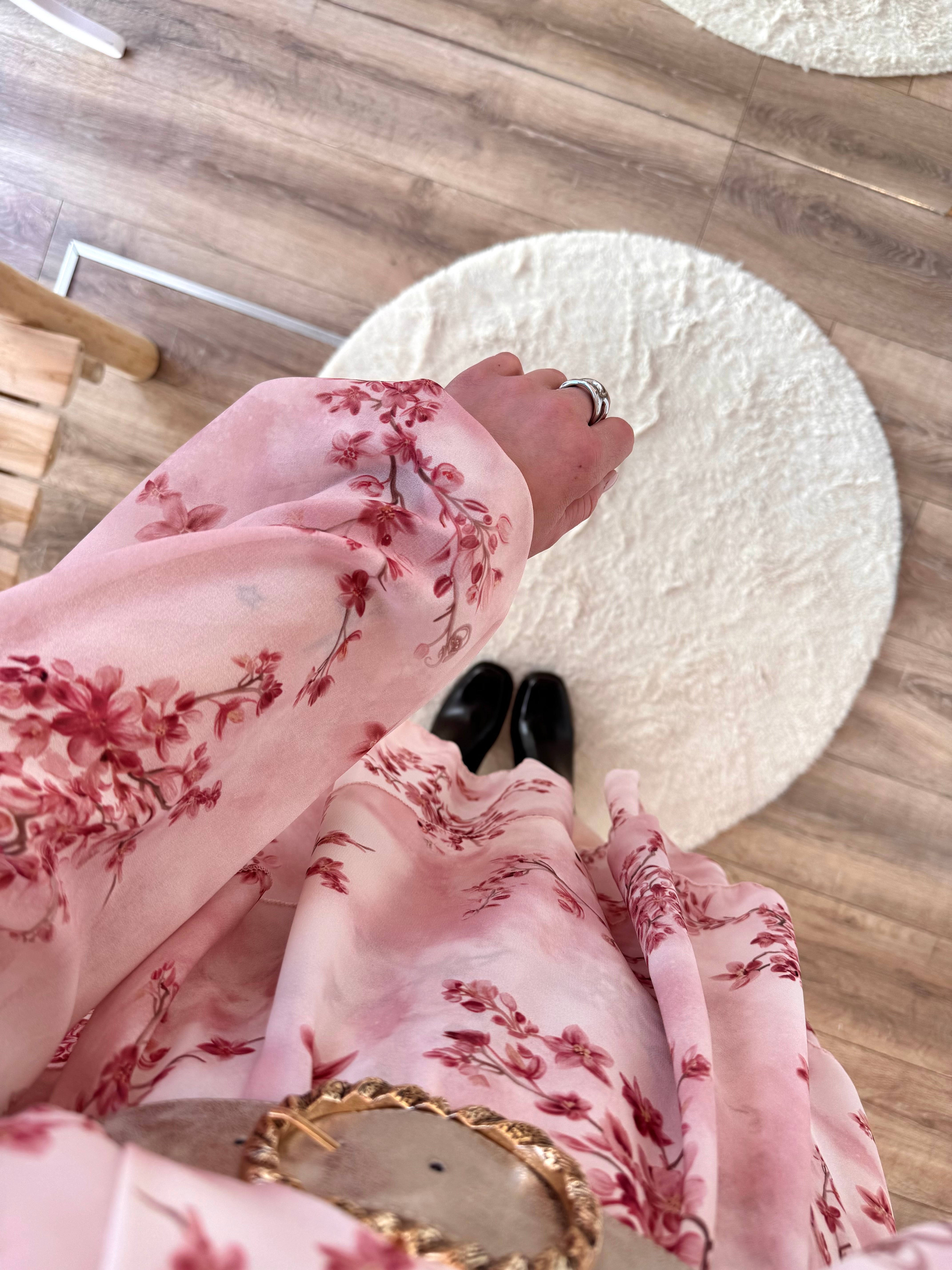 ROBE FLEURIE ROSE