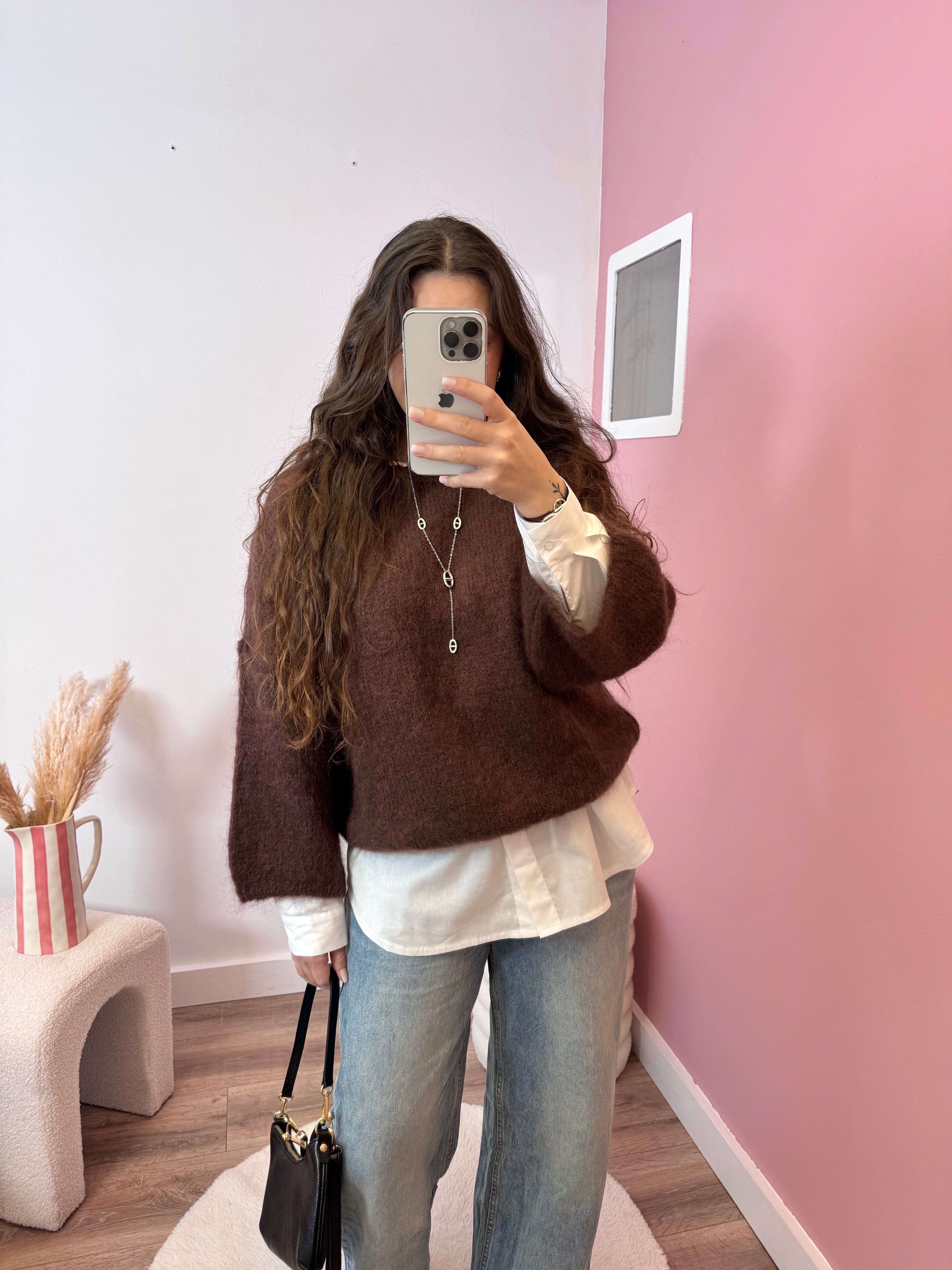 PULL MOHAIR CHOCO