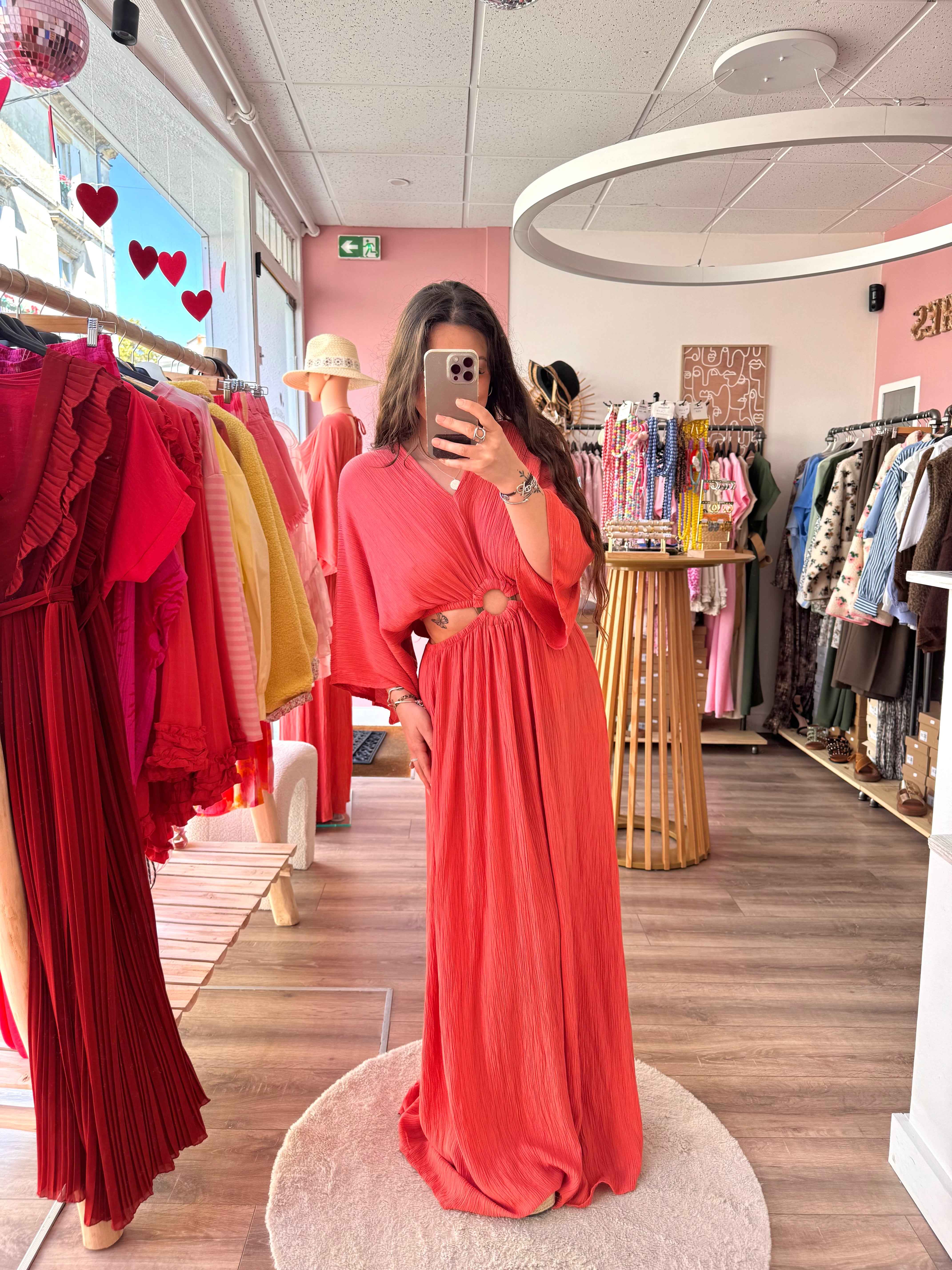 ROBE LONGUE CORAIL