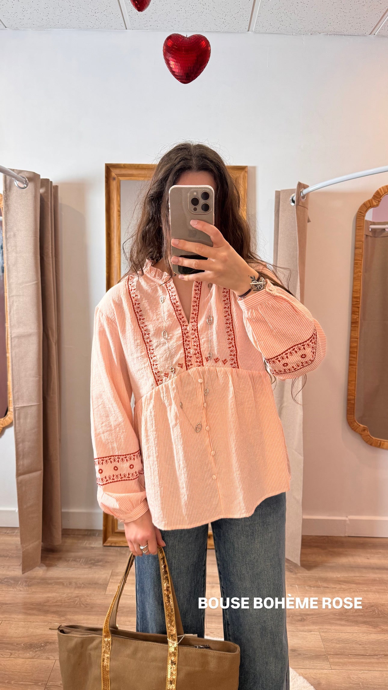 BLOUSE ROSE BOHÈME
