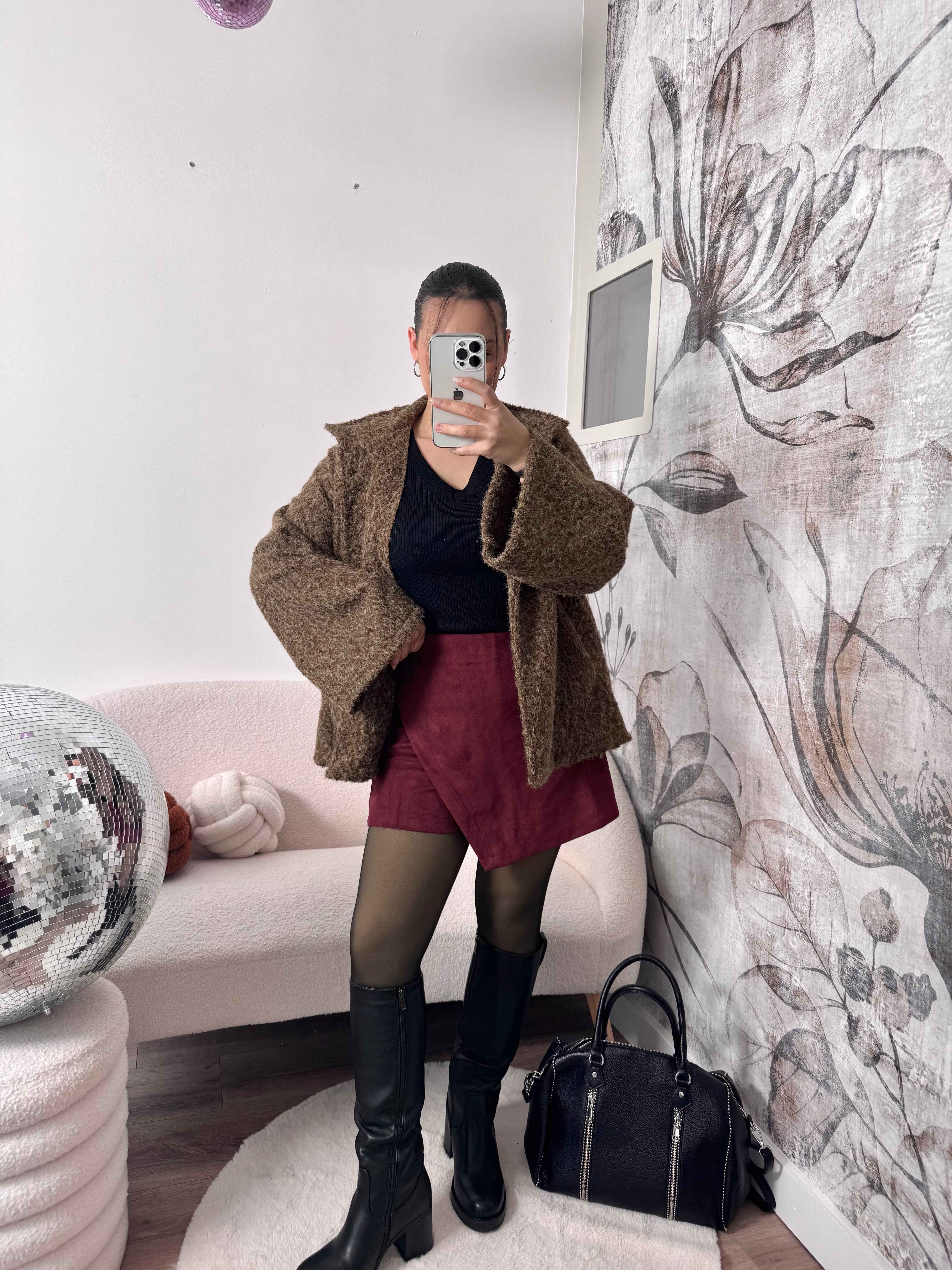 JUPE/SHORT BORDEAUX