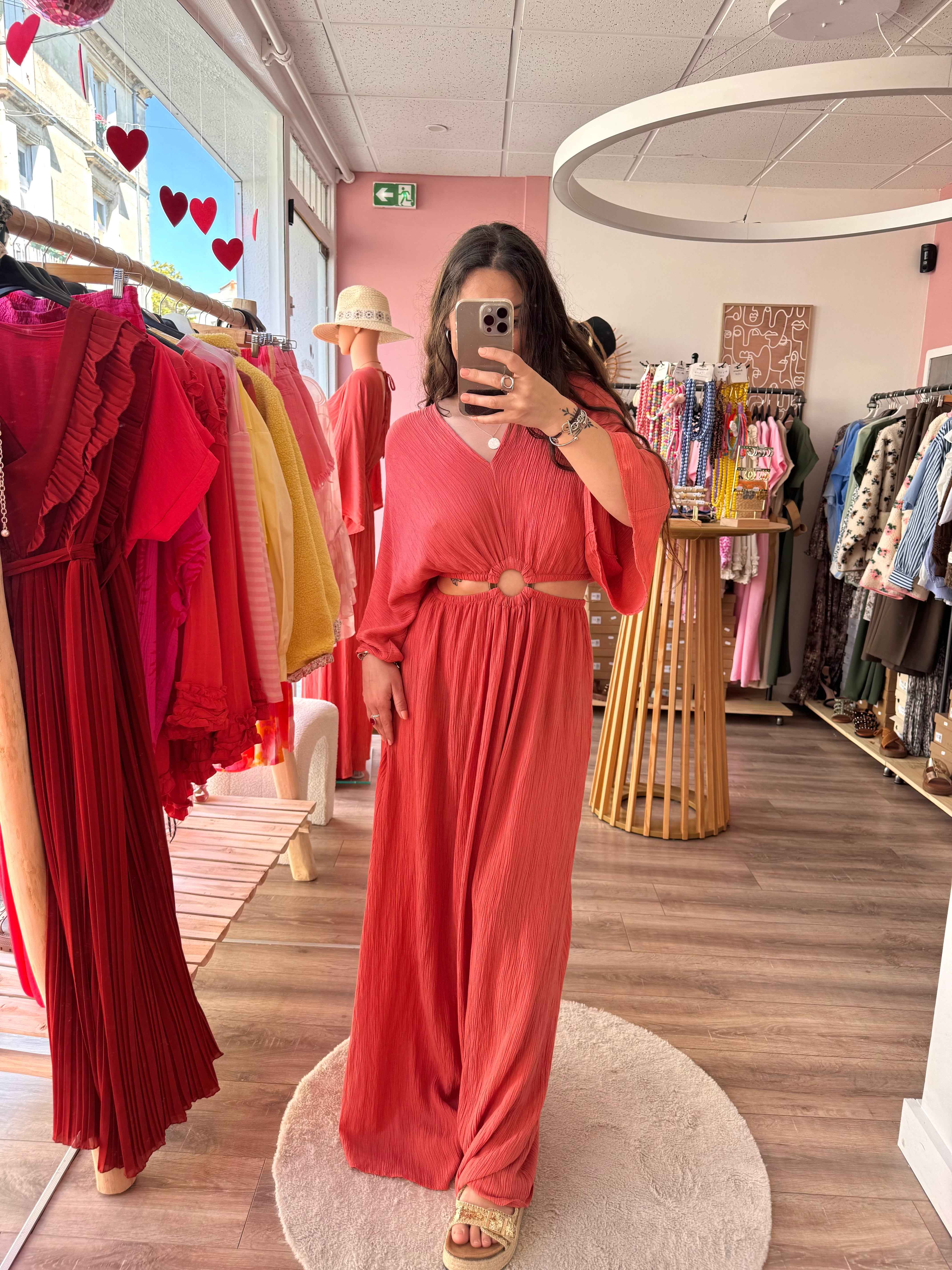 ROBE LONGUE CORAIL