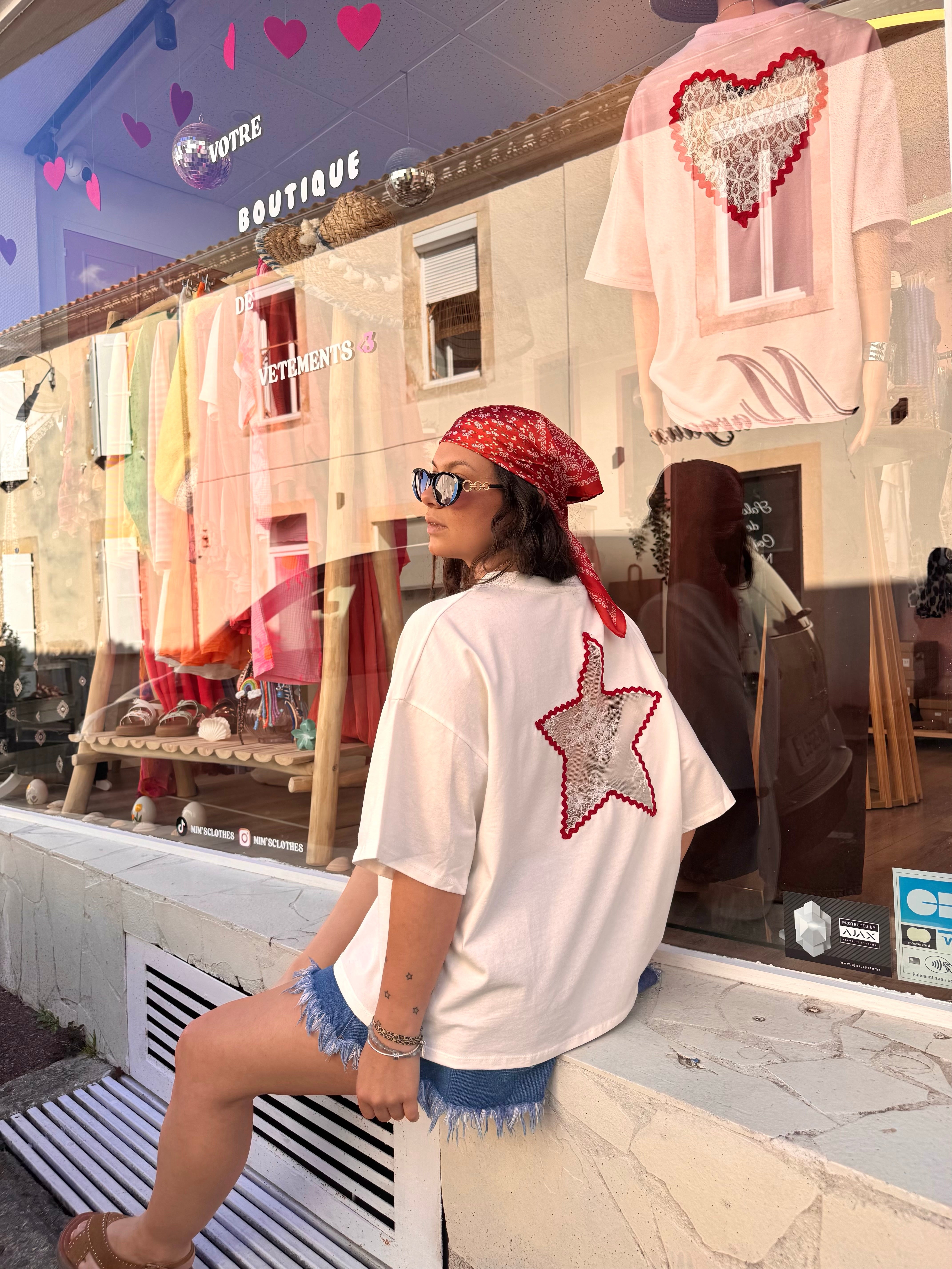 T-SHIRT ÉTOILE BLANC