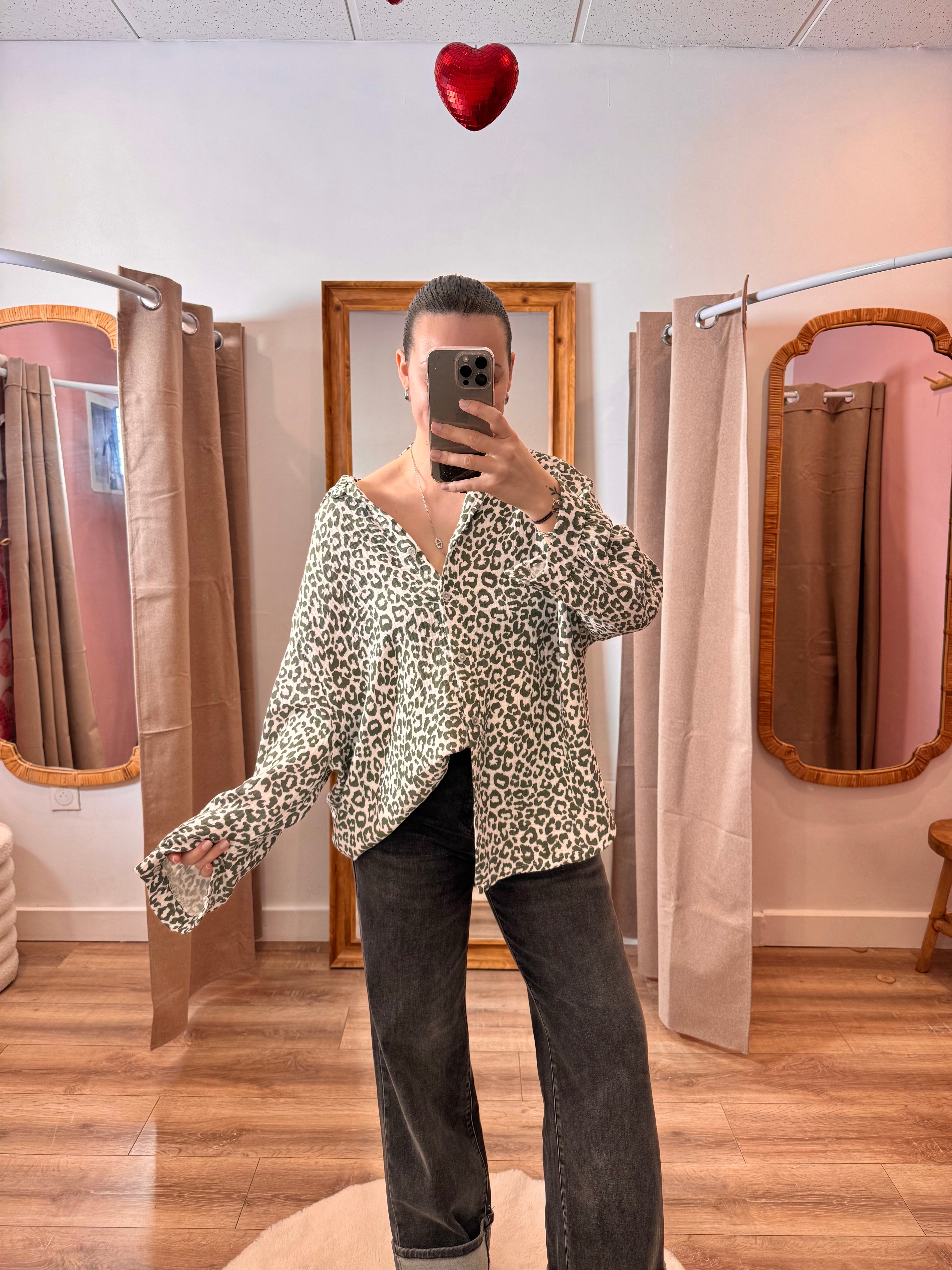 CHEMISE KAKI LÉOPARD