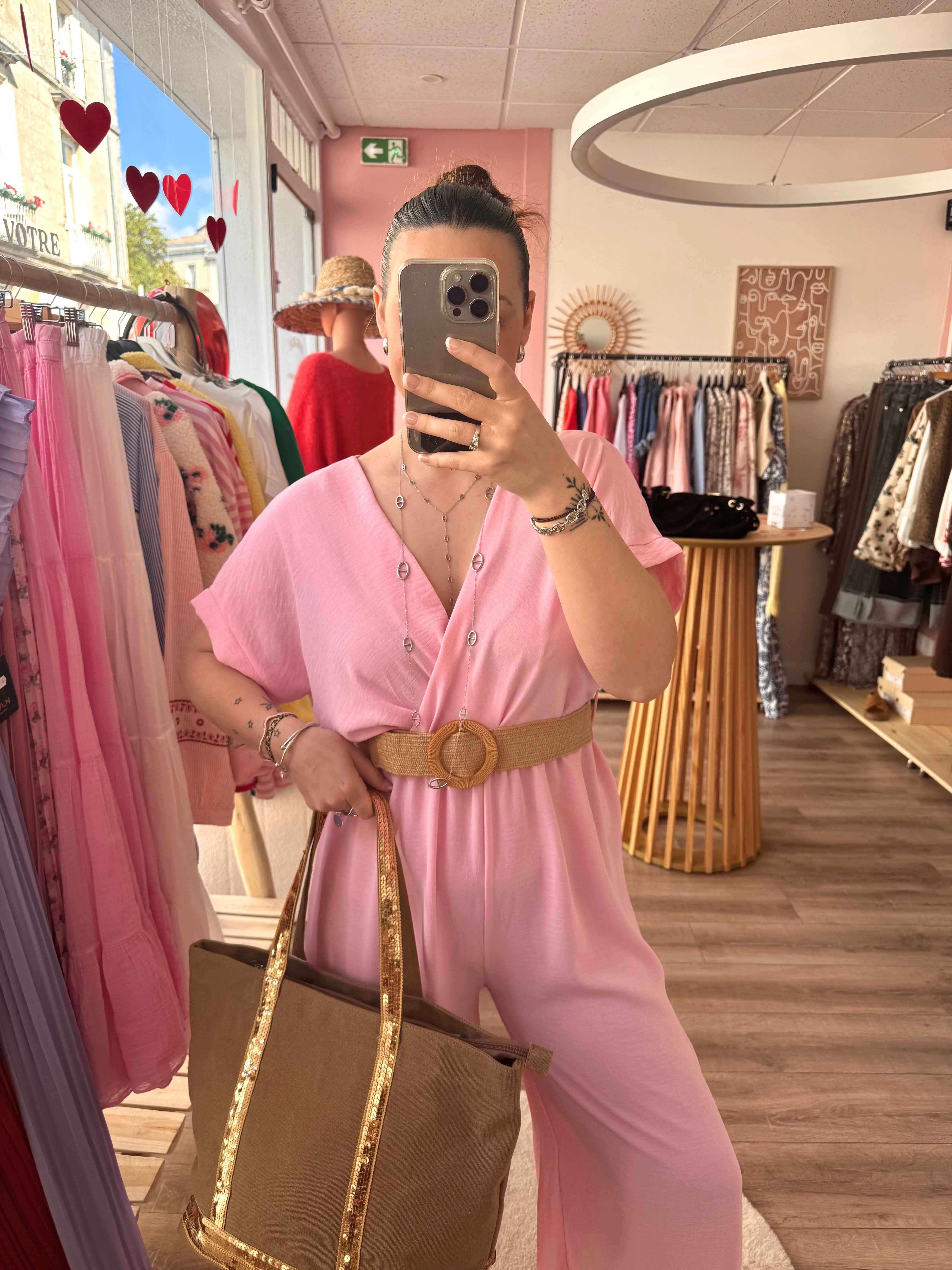 COMBINAISON TEAM PETITE ROSE