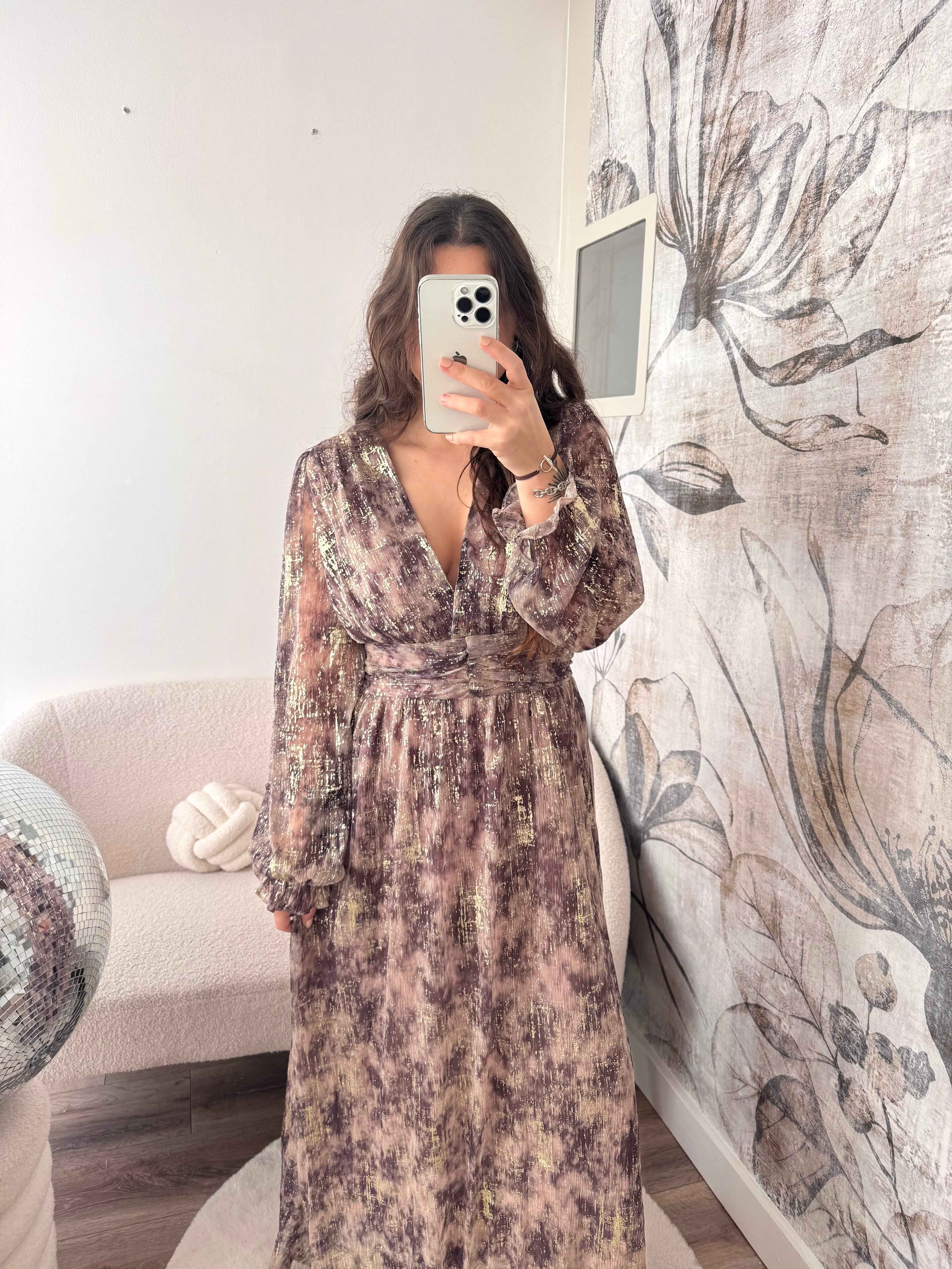 ROBE LONGUE DORÉ