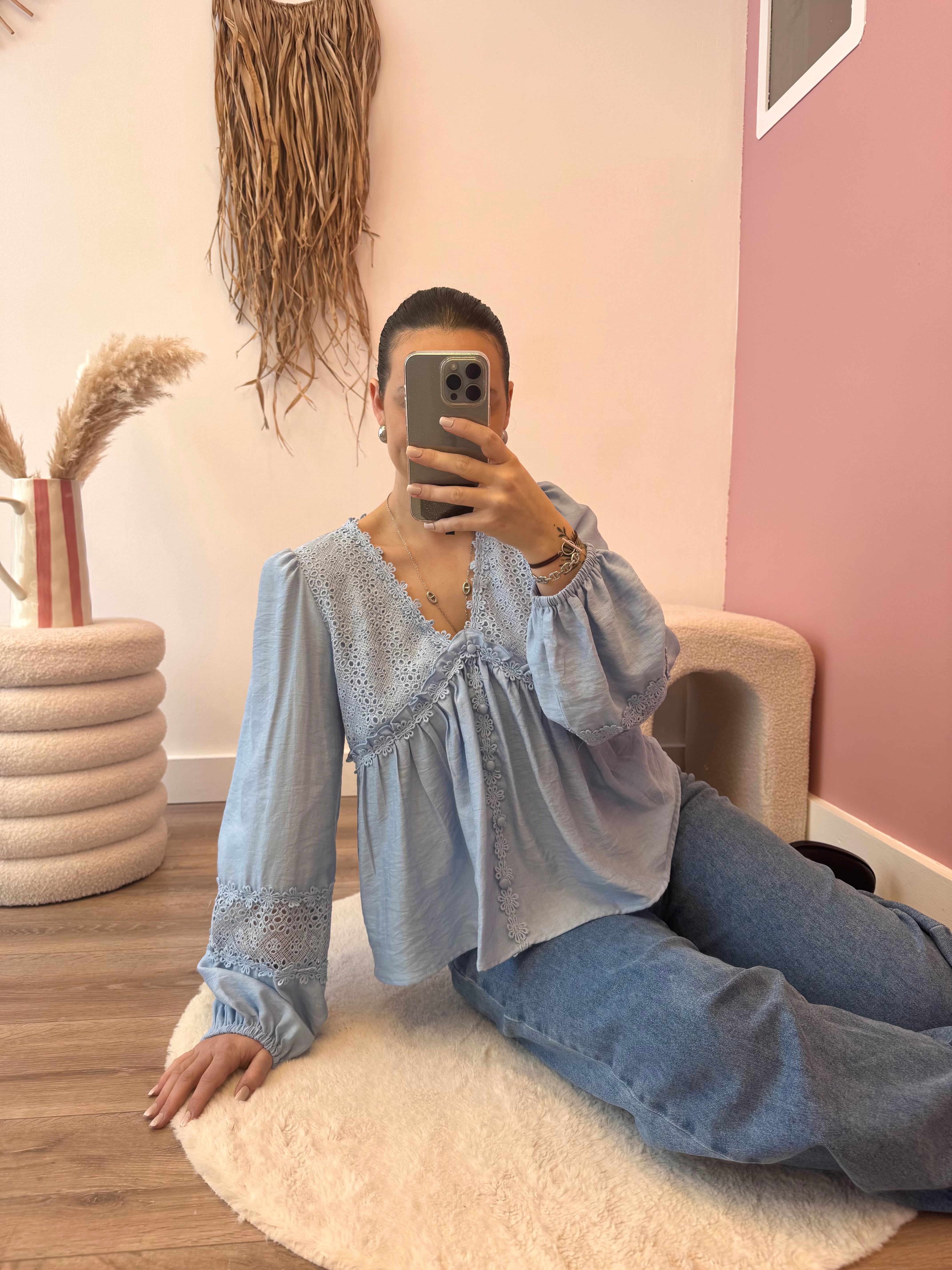 BLOUSE AMAYA BLEU