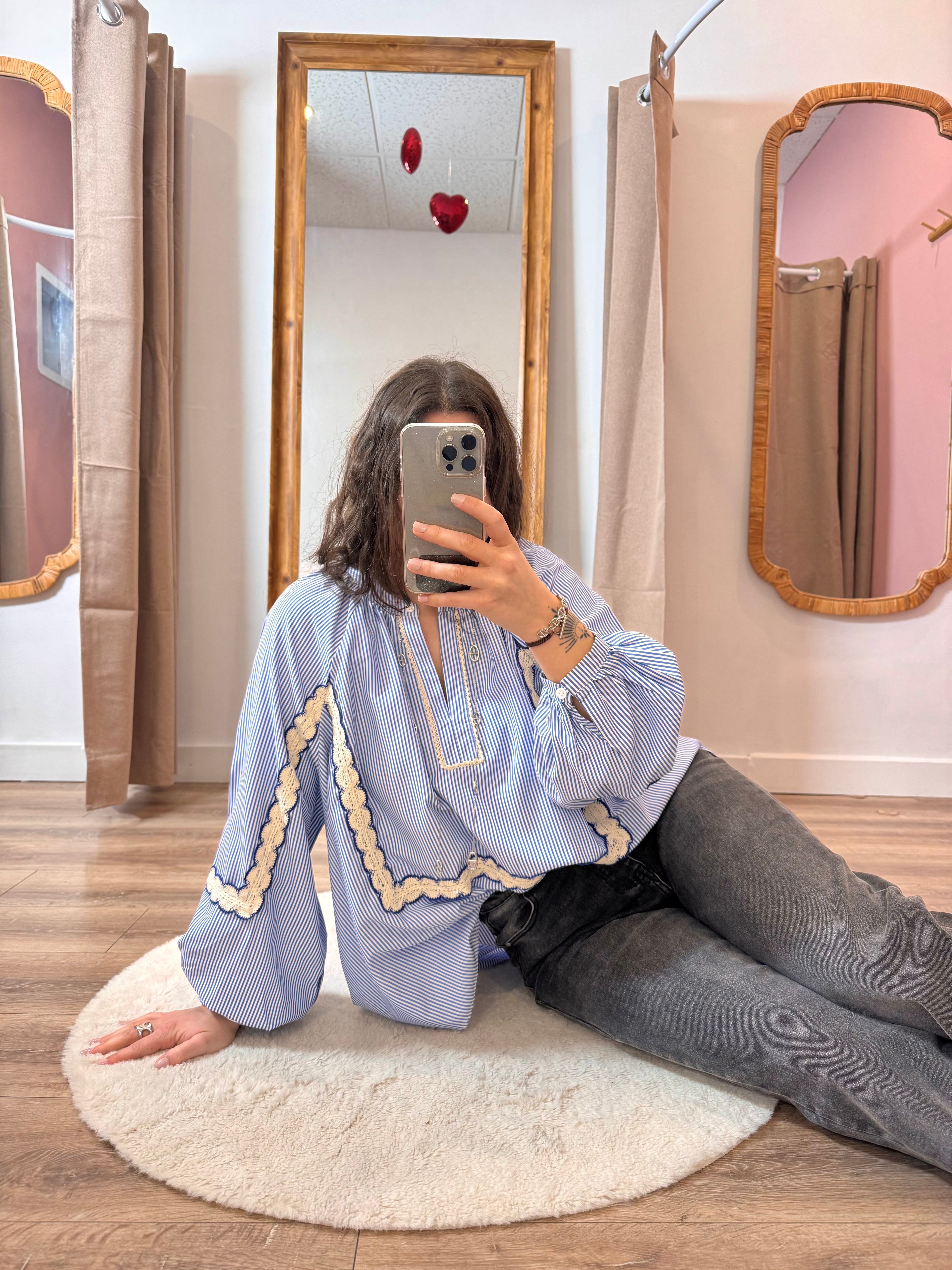 BLOUSE BOHÈME BLEU