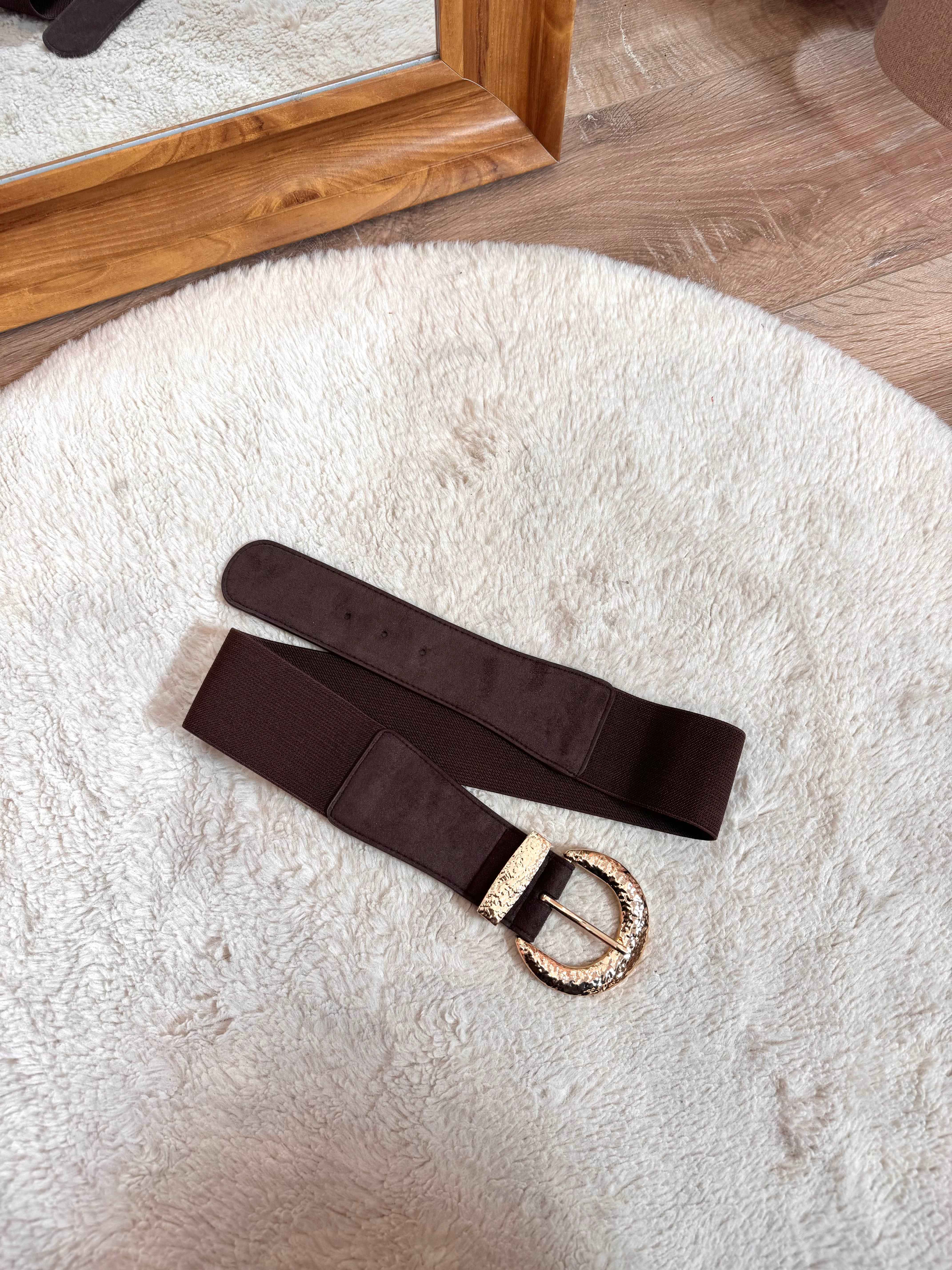 CEINTURE LARGE CHOCO