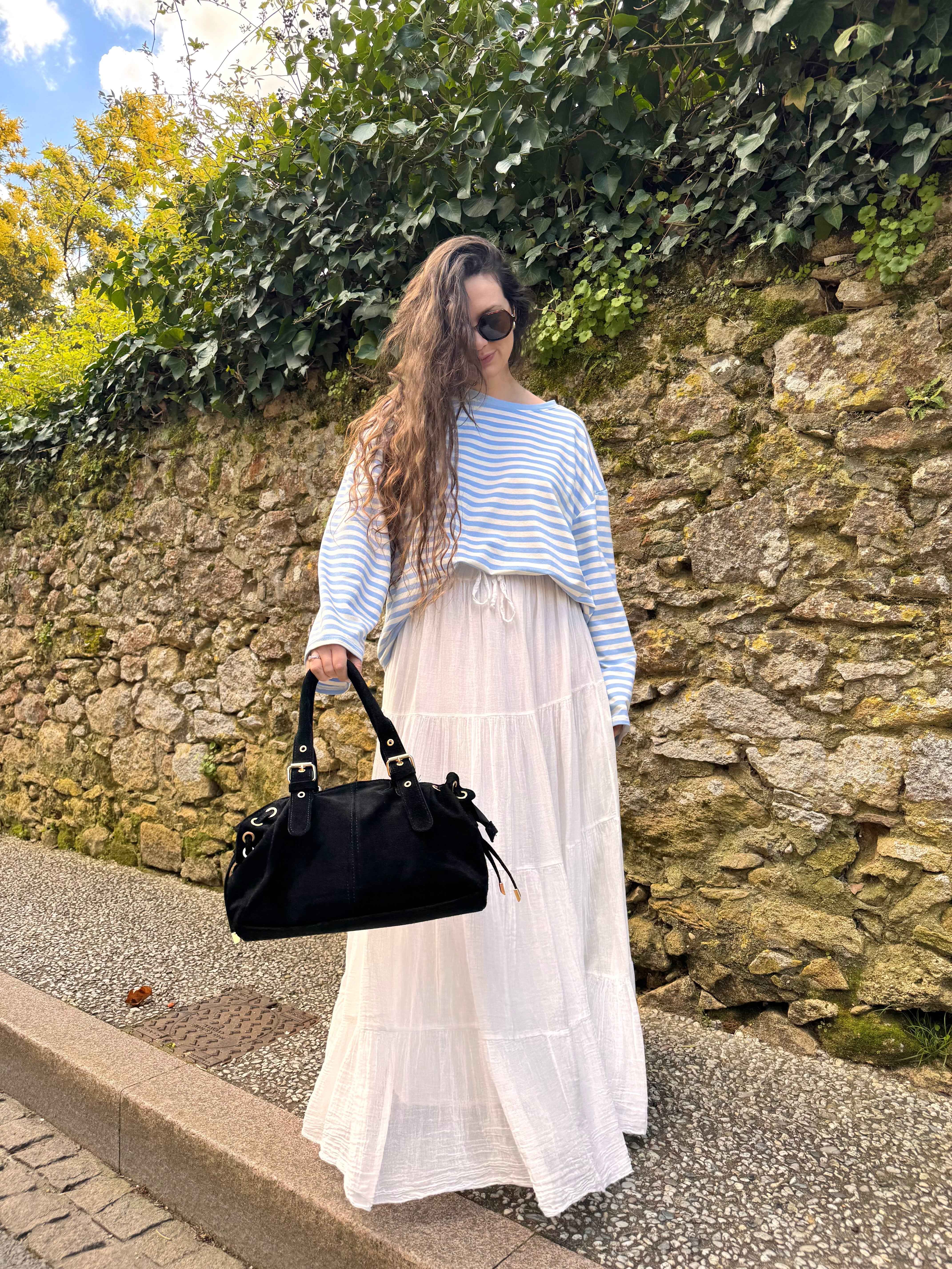JUPE GAZE DE COTON BLANCHE