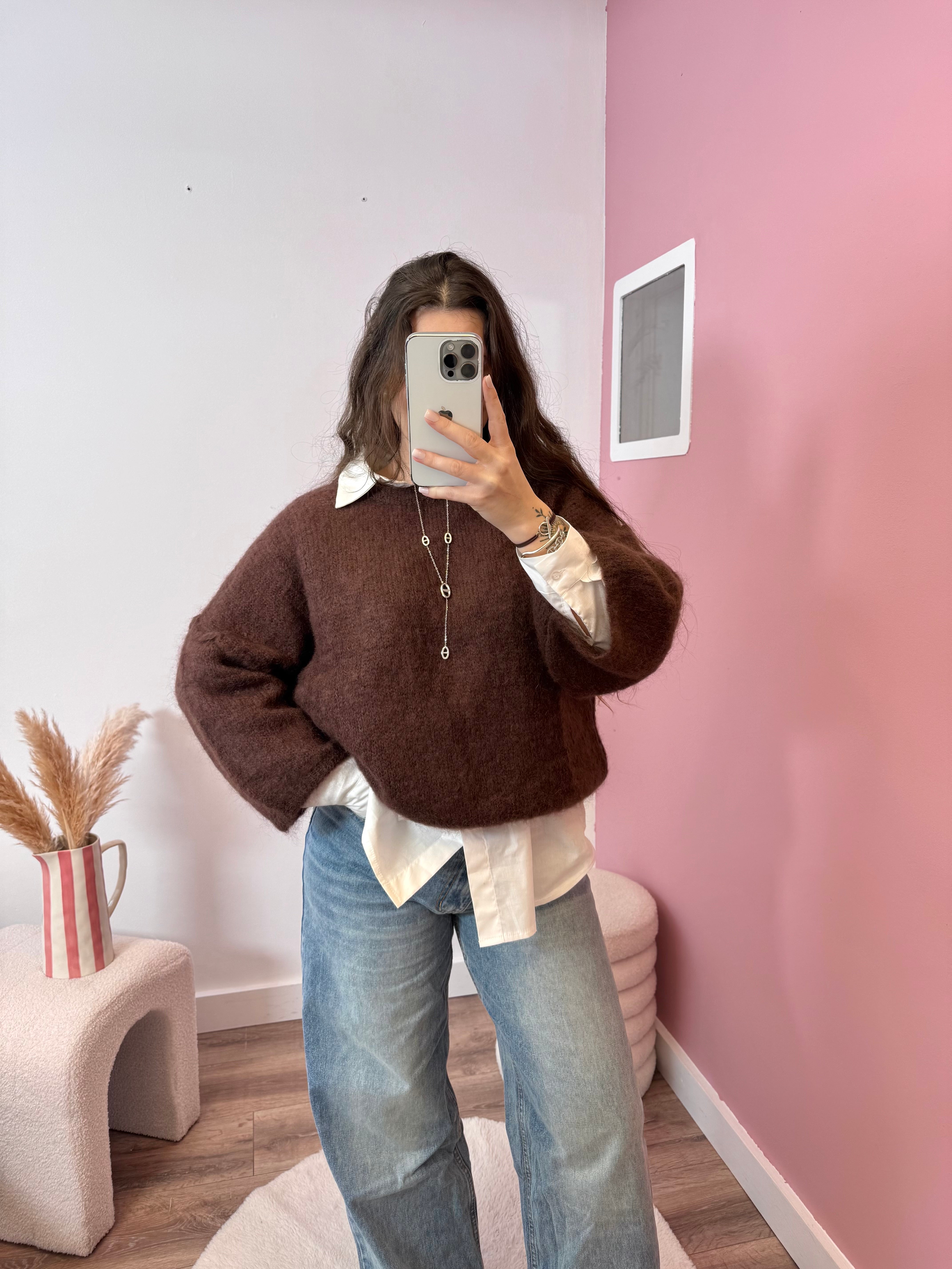 PULL MOHAIR CHOCO